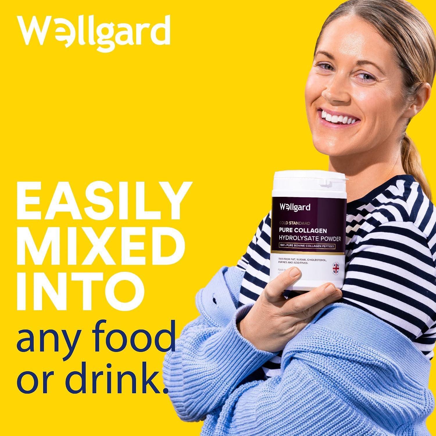 Detalle de Wellgard Collagen Powder: Bovine Peptides with High Levels of 8 Essential Amino Acids, Halal & Kosher, Made in the UK