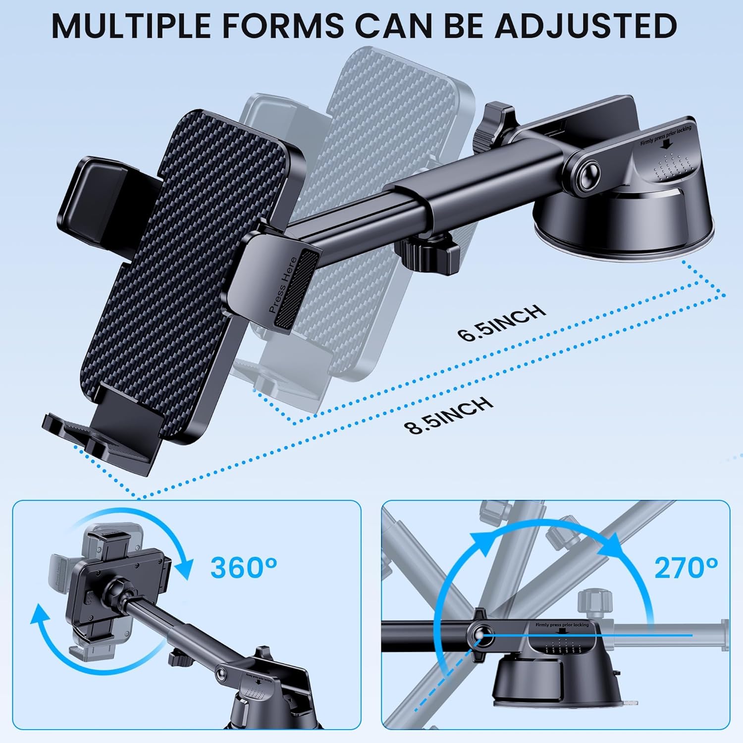 Thumbnail 2 de GUWEZ Car Phone Holder 3 in 1