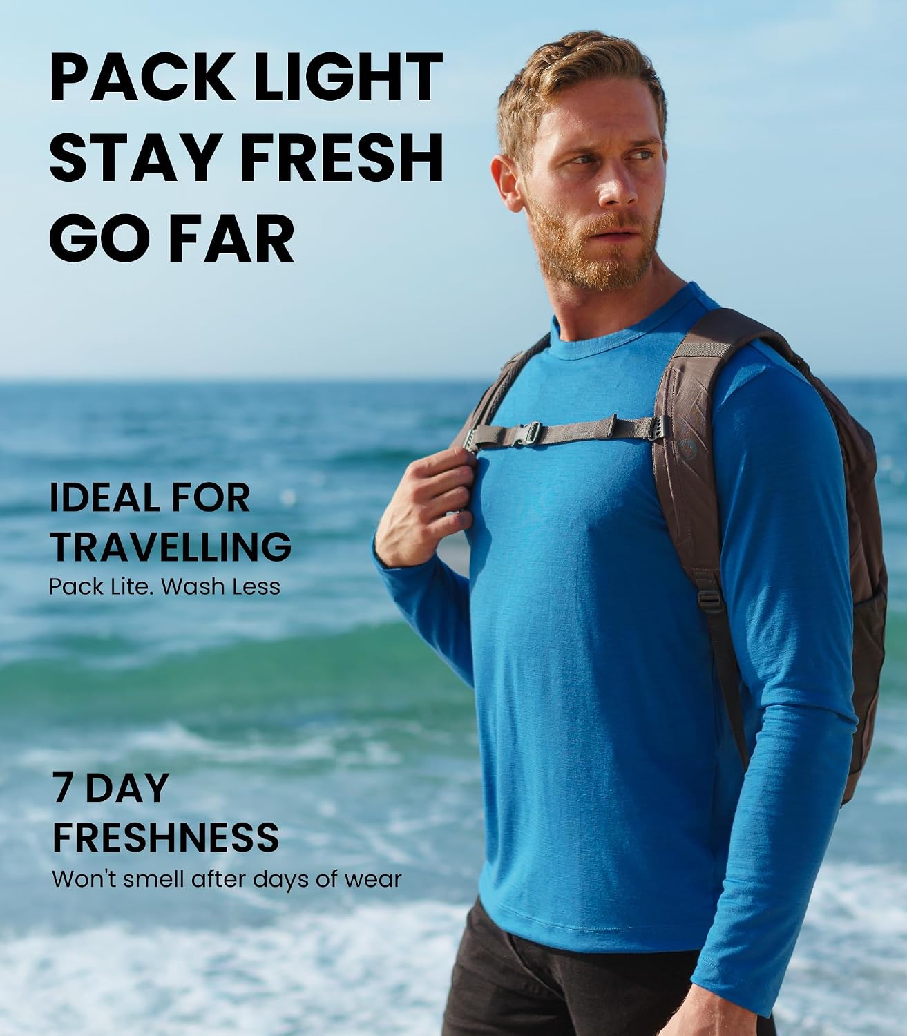 Detalle 1 de Merino.tech merino base layer top 250g