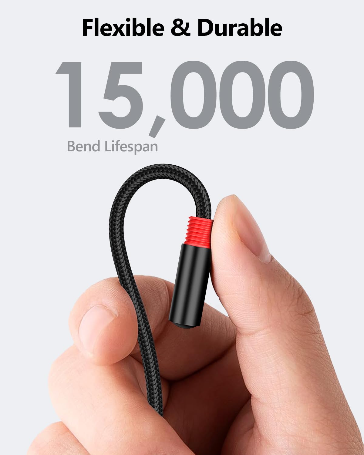 Thumbnail 6 de SUNGUY USB-C Kabel im 2er-Pack, 1,8 m & 2 m – 90° Winkel, 3A, Nylon-Ummantelung, USB 2.0 Daten/18W Schnellladung