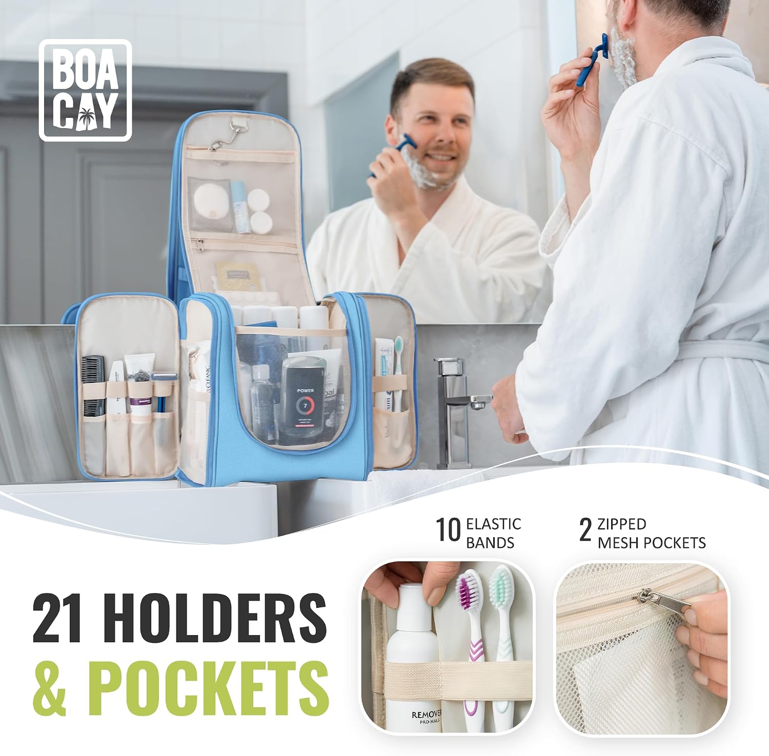 Thumbnail 3 de BOACAY Extra Large Hanging Travel Toiletry Bag