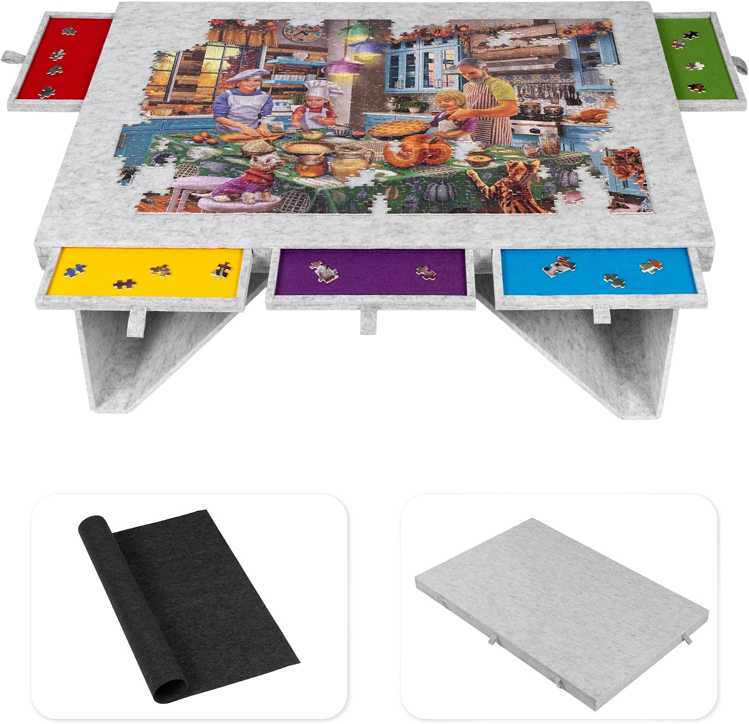 Detalle de Tektalk felt jigsaw puzzle board