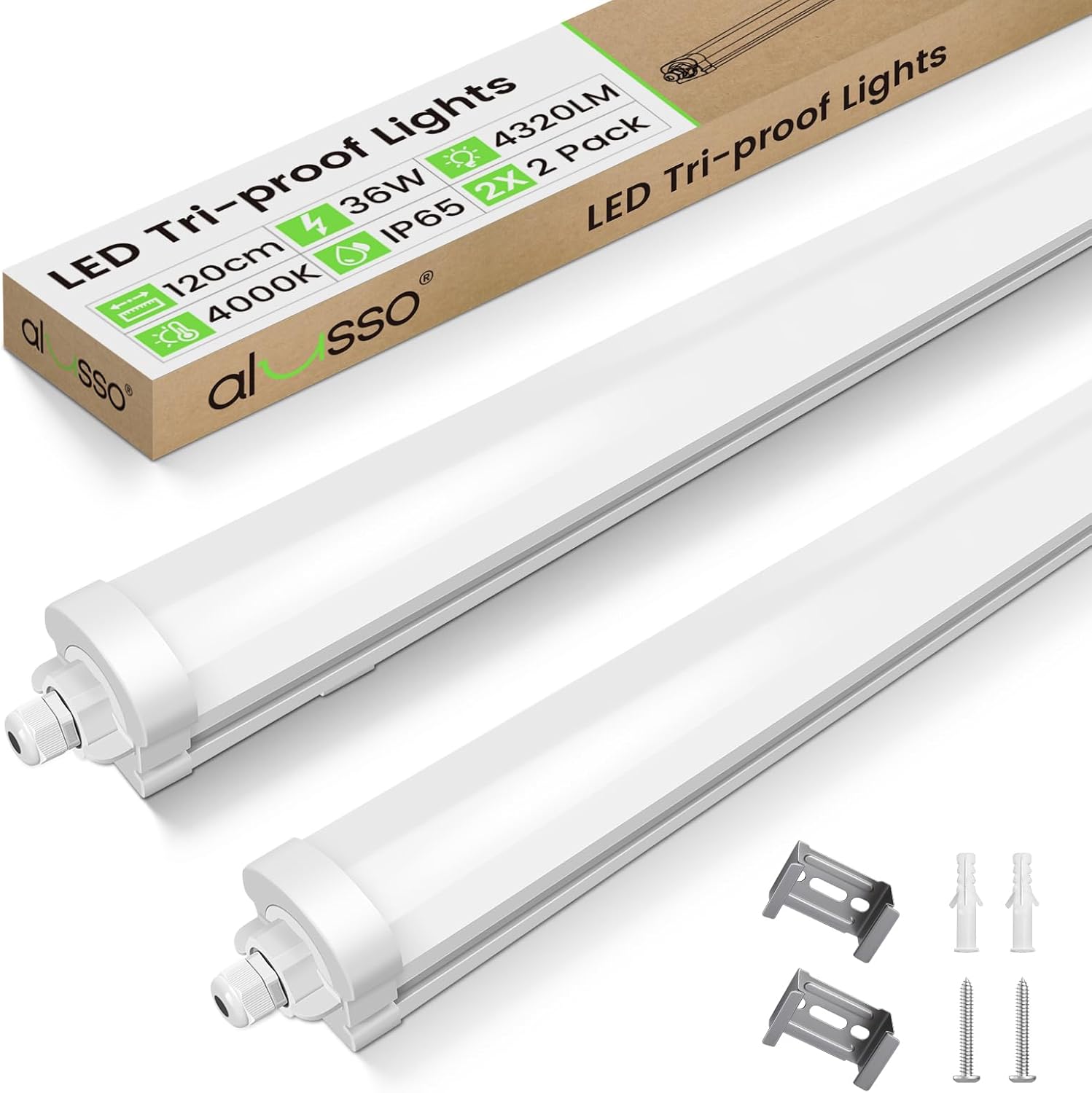 Detalle de ALUSSO LED Feuchtraumleuchte 117 cm 36 W