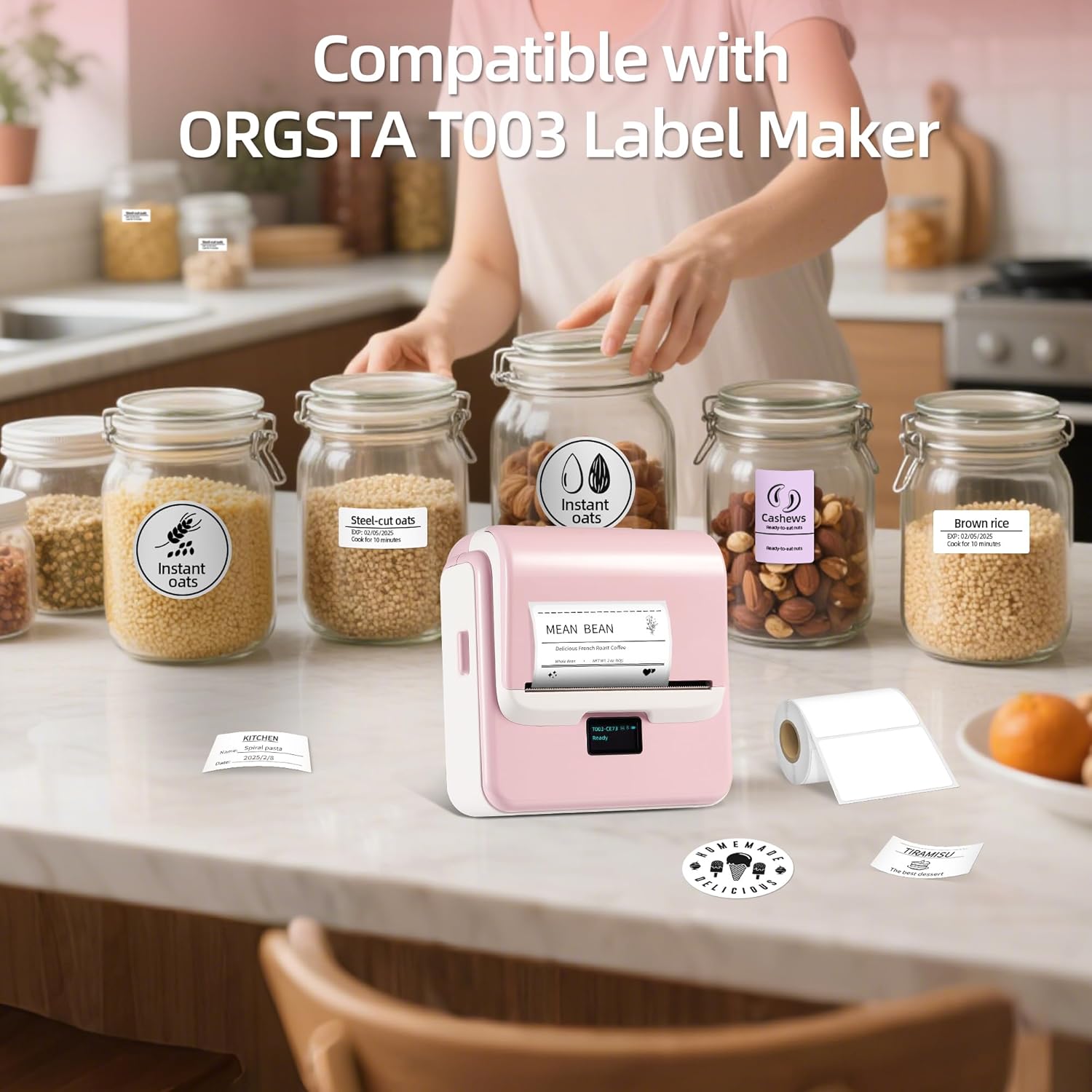 Thumbnail 3 de ORGSTA Etiquette imprimante thermique T003 Petite autocollante 📇