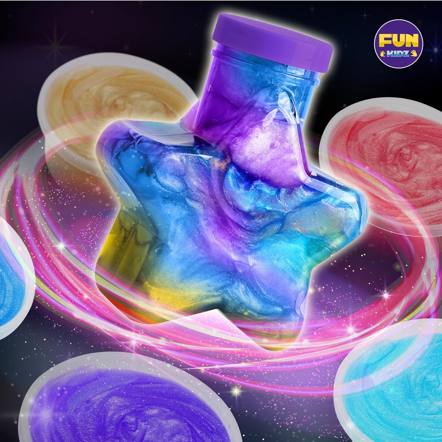 Detalle 2 de FunKidz Toy Galaxy Slime Kit 10-12 🧪