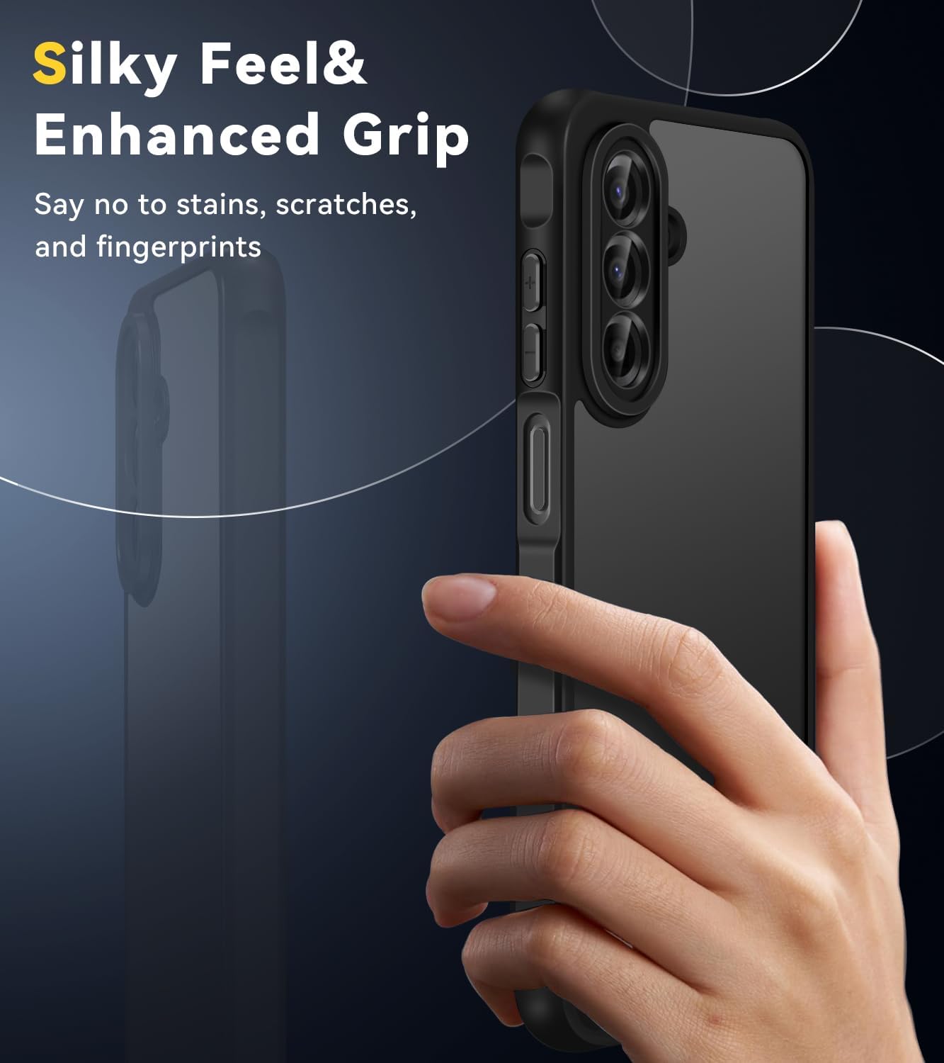 Thumbnail 4 de ivoler 3-in-1 Case for Samsung Galaxy A17 4G/5G with 2 Tempered Glass Pieces (Military Protection) – Black