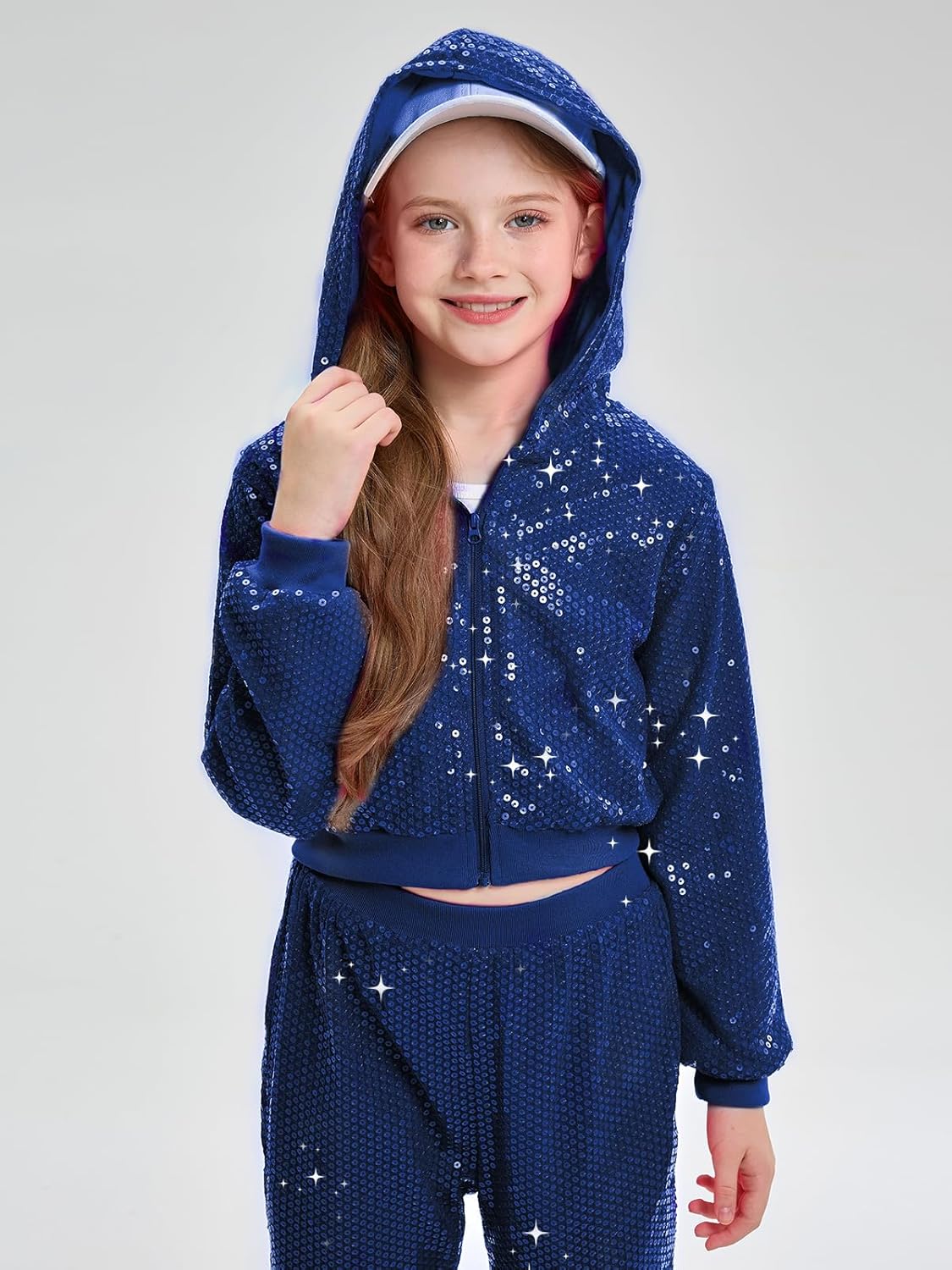 Thumbnail 2 de Ensemble LOLANTA enfant hip-hop à paillettes : veste à capuche et pantalon