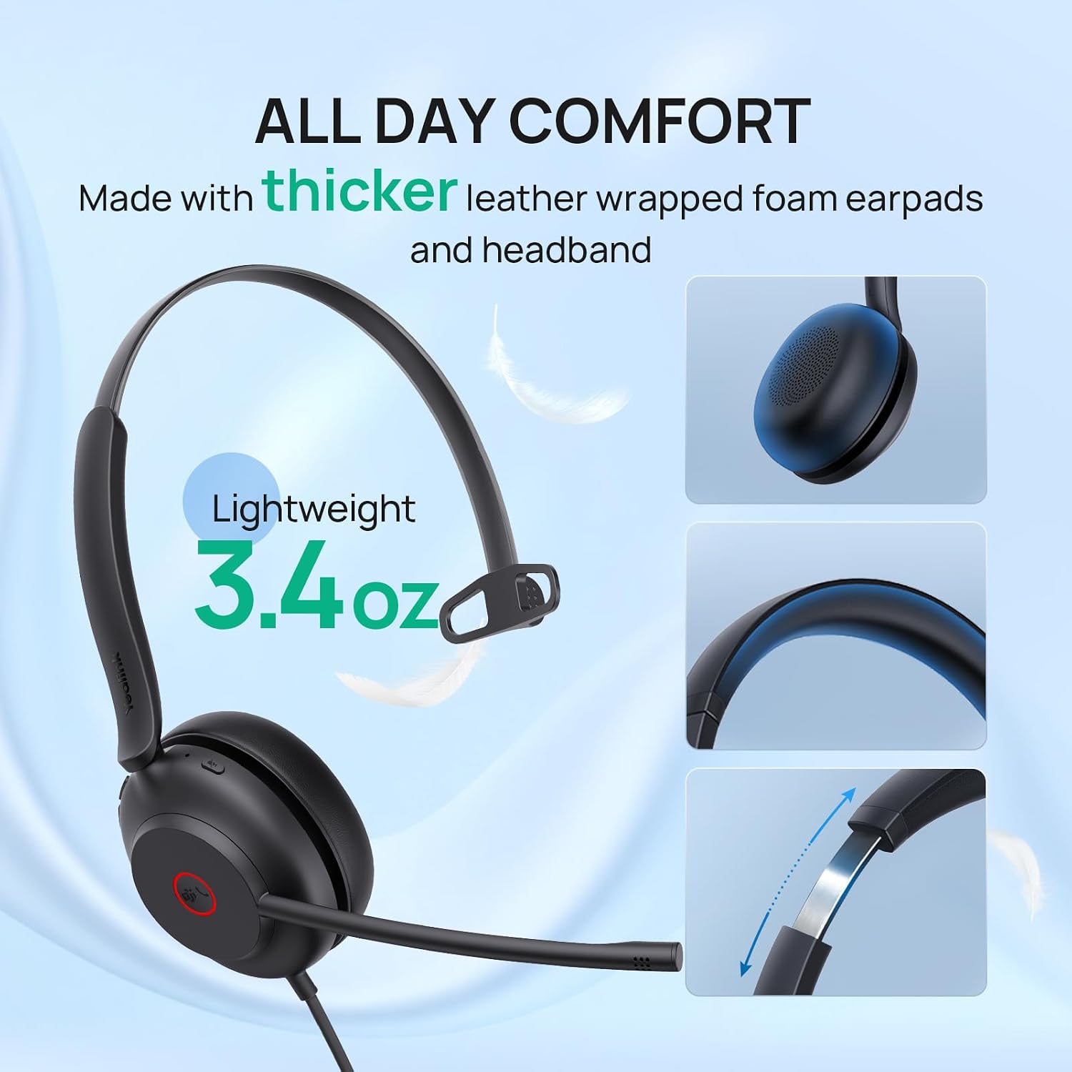 Detalle 2 de Yealink Wired Headset, USB-A