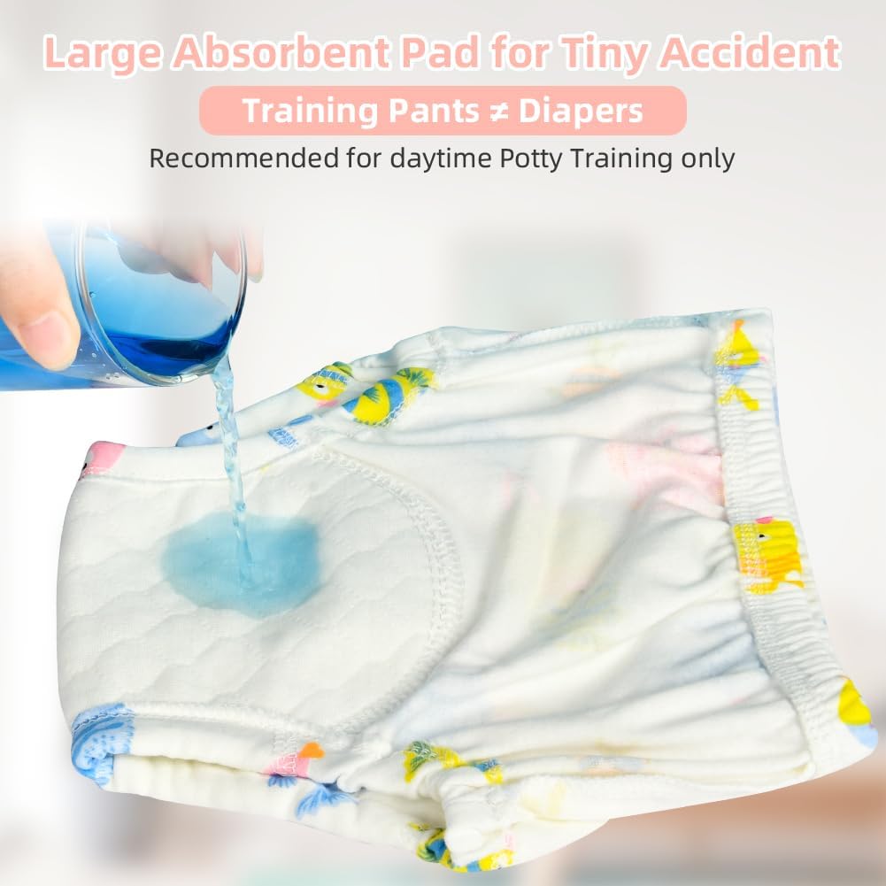 Thumbnail 4 de Aolso Potty Training Pants – 10Pcs Reusable Cotton Training Pants for Toddlers (Girls) – 110 Size