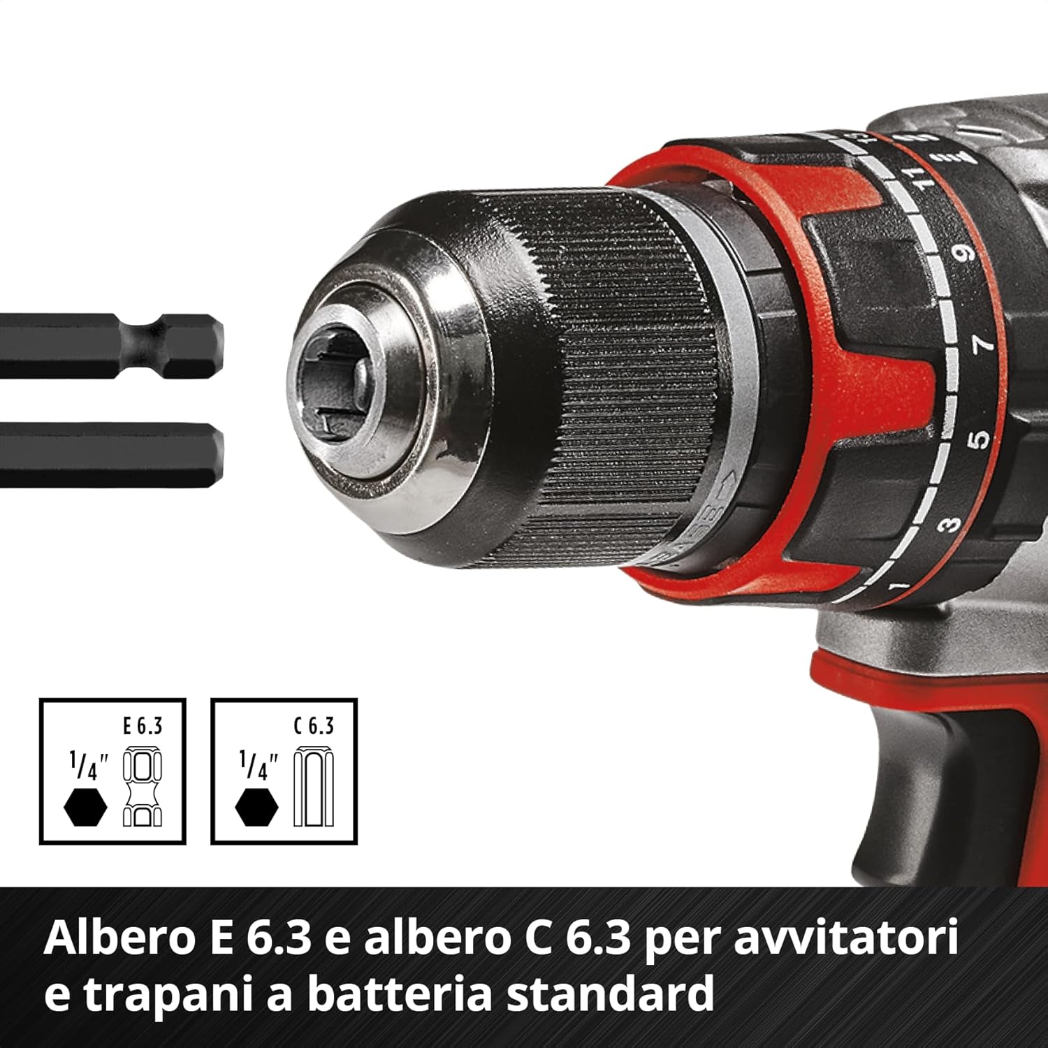 Detalle de Set punte Einhell XS-CASE 32 pezzi: punte 25 mm, portapunte rapido e adattatore 1/4" in un astuccio robusto