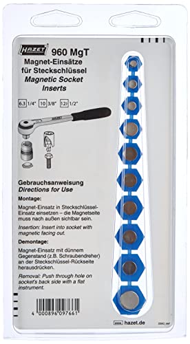 Detalle de Hazet 960MGT Insert magnétique pour douilles/profil à 6 pans extérieurs – Jeu de 10