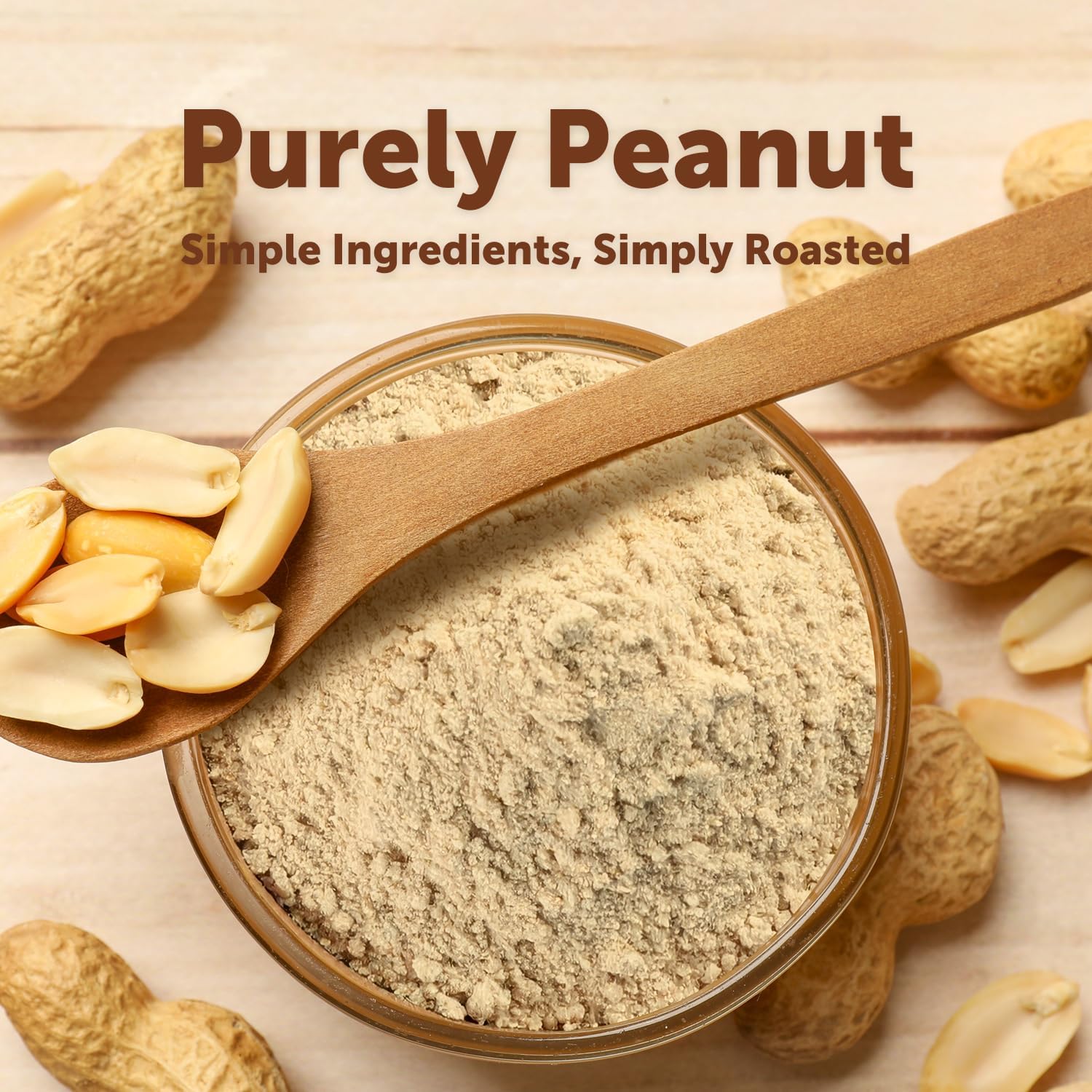 Detalle de Micro Ingredients Pure Peanut Butter Powder, 4 lb, 10g Plant-Based Protein