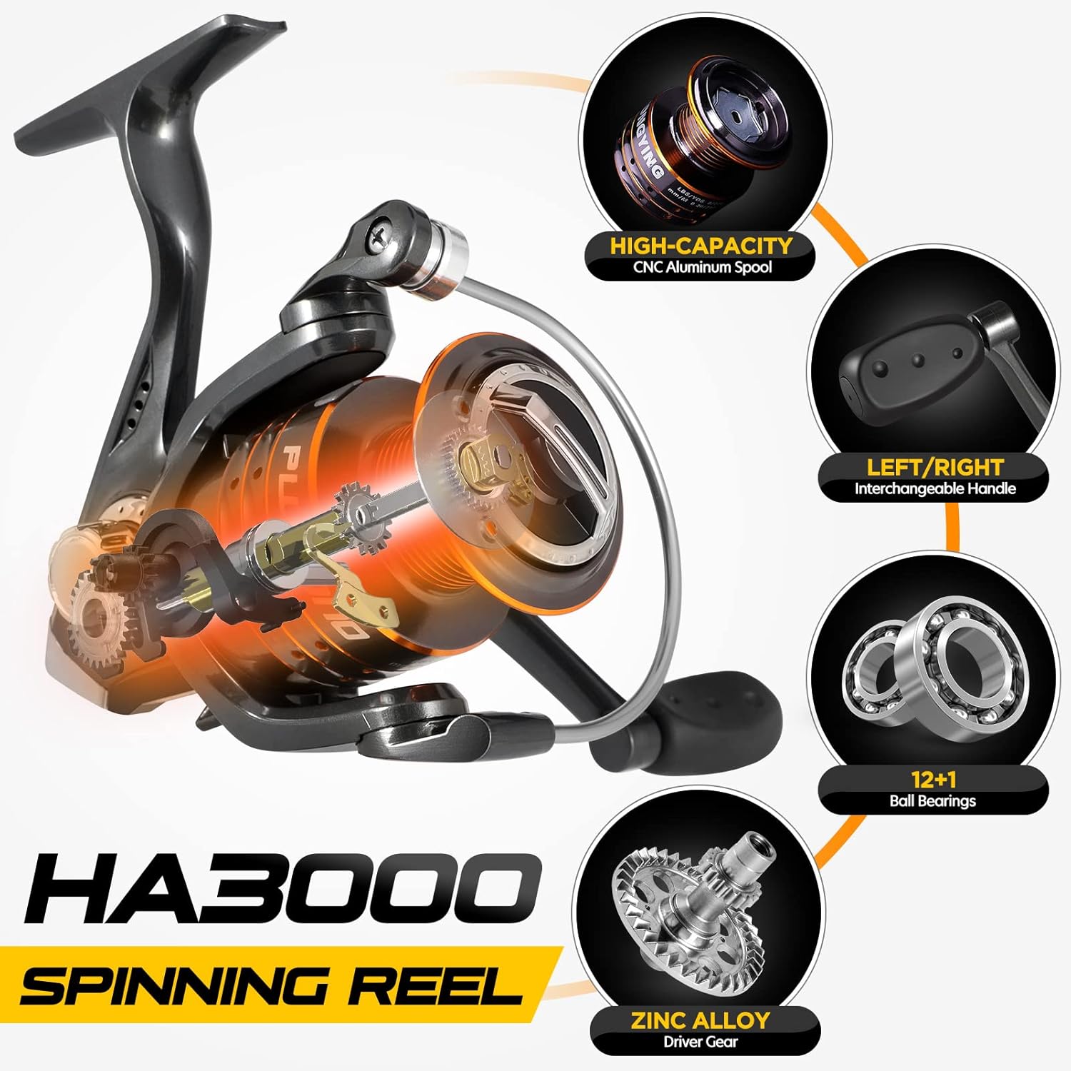 Thumbnail 5 de PLUSINNO Fishing Rod and Reel Combos: Carbon Fiber Telescopic Kit for Saltwater and Freshwater