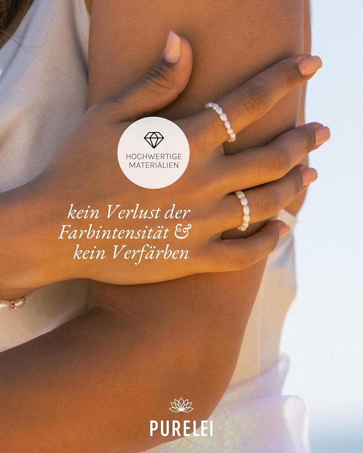 Thumbnail 4 de Purelei Anxiety Fidget Ring mit Süßwasserperlen S/M–M/L