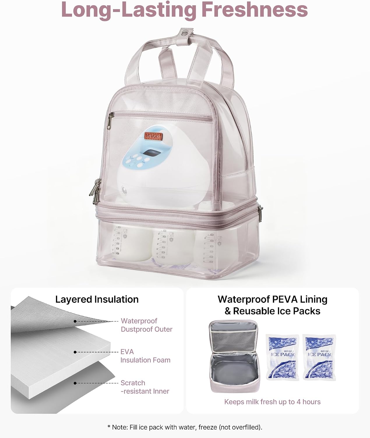 Detalle de VEVOR Breast Pump Backpack