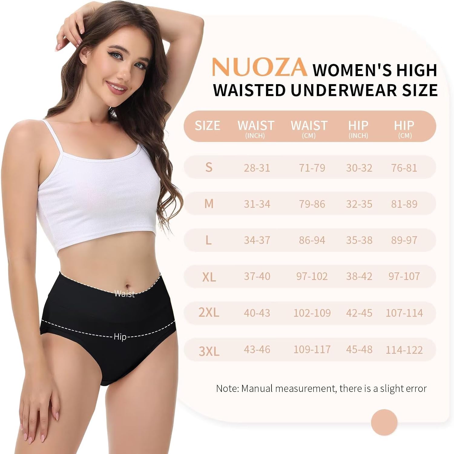 Thumbnail 6 de NUOZA Damen Unterhosen Baumwolle 5er Pack Hoch tailliert