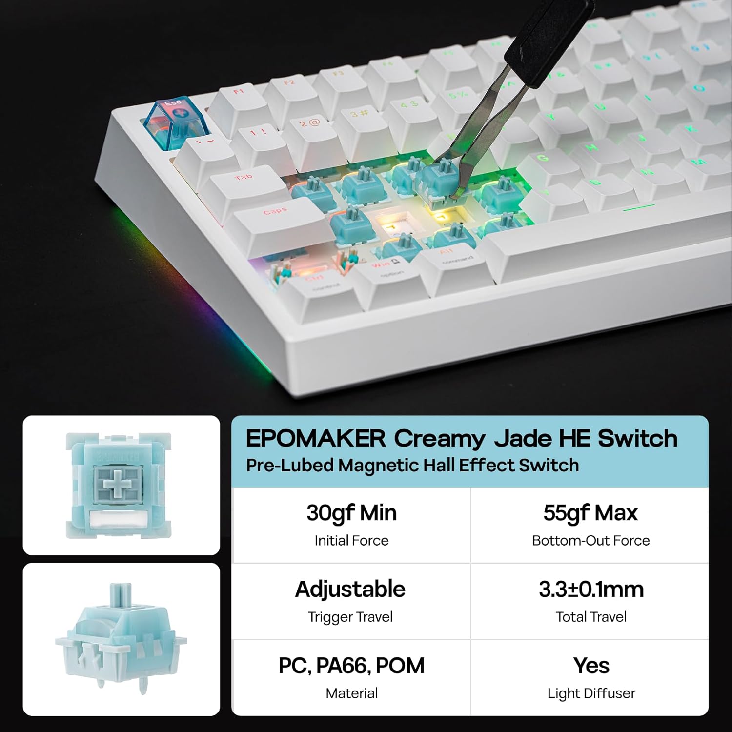 Thumbnail 6 de EPOMAKER G84 HE Wireless Gaming Keyboard: Hall Effect, 8K Polling and 8000mAh Battery