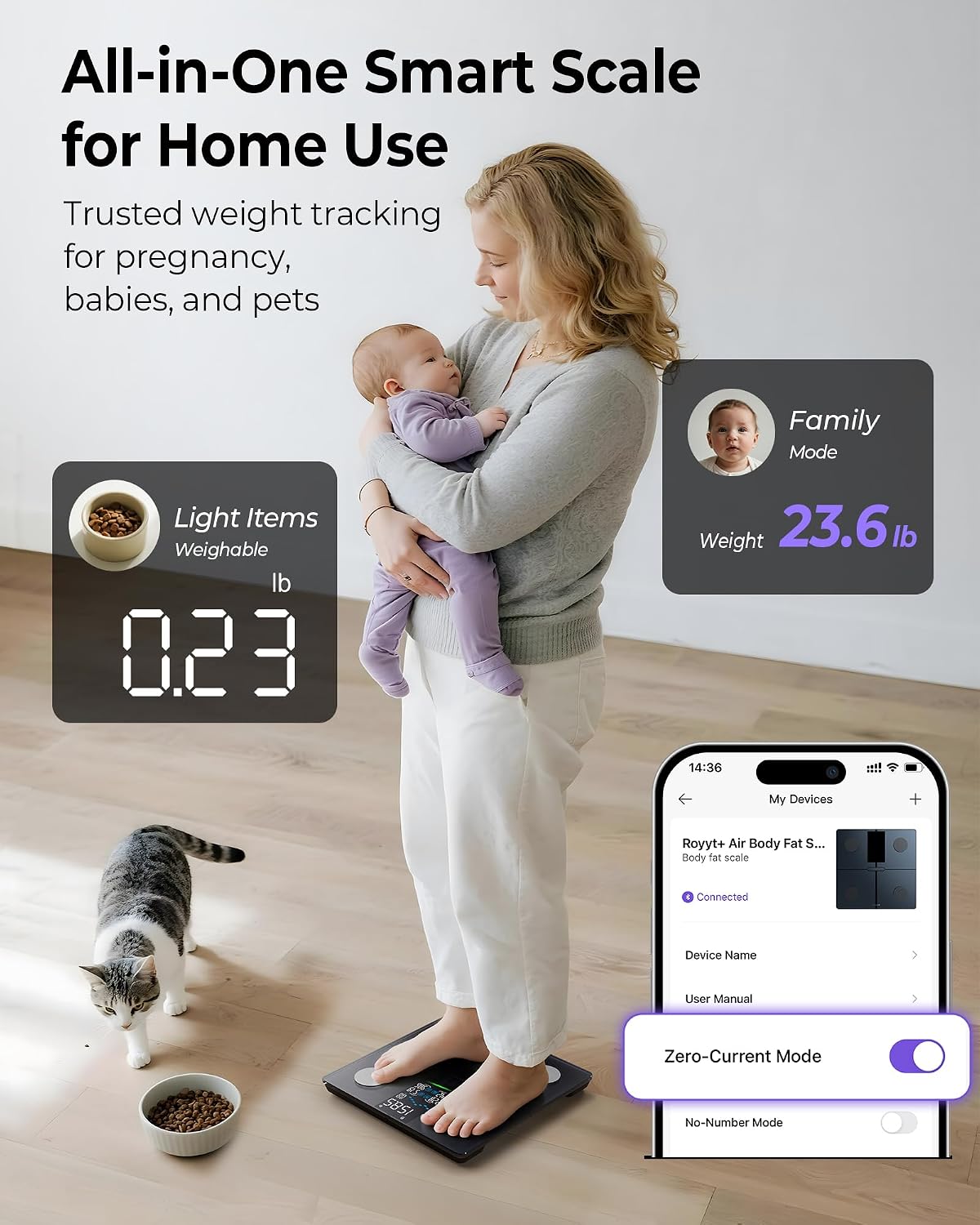 Thumbnail 6 de Smart Scale for Body Weight with 14 Health Metrics and App Sync