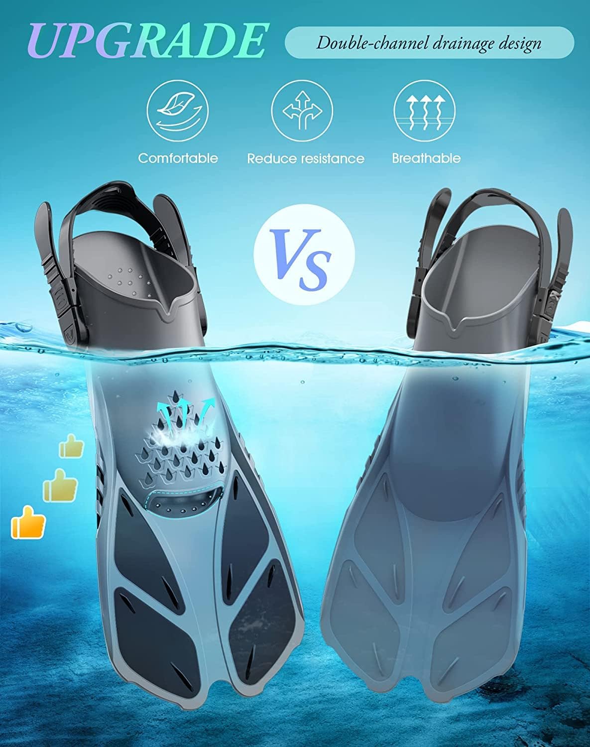 Detalle 2 de Greatever Snorkel Fins Short