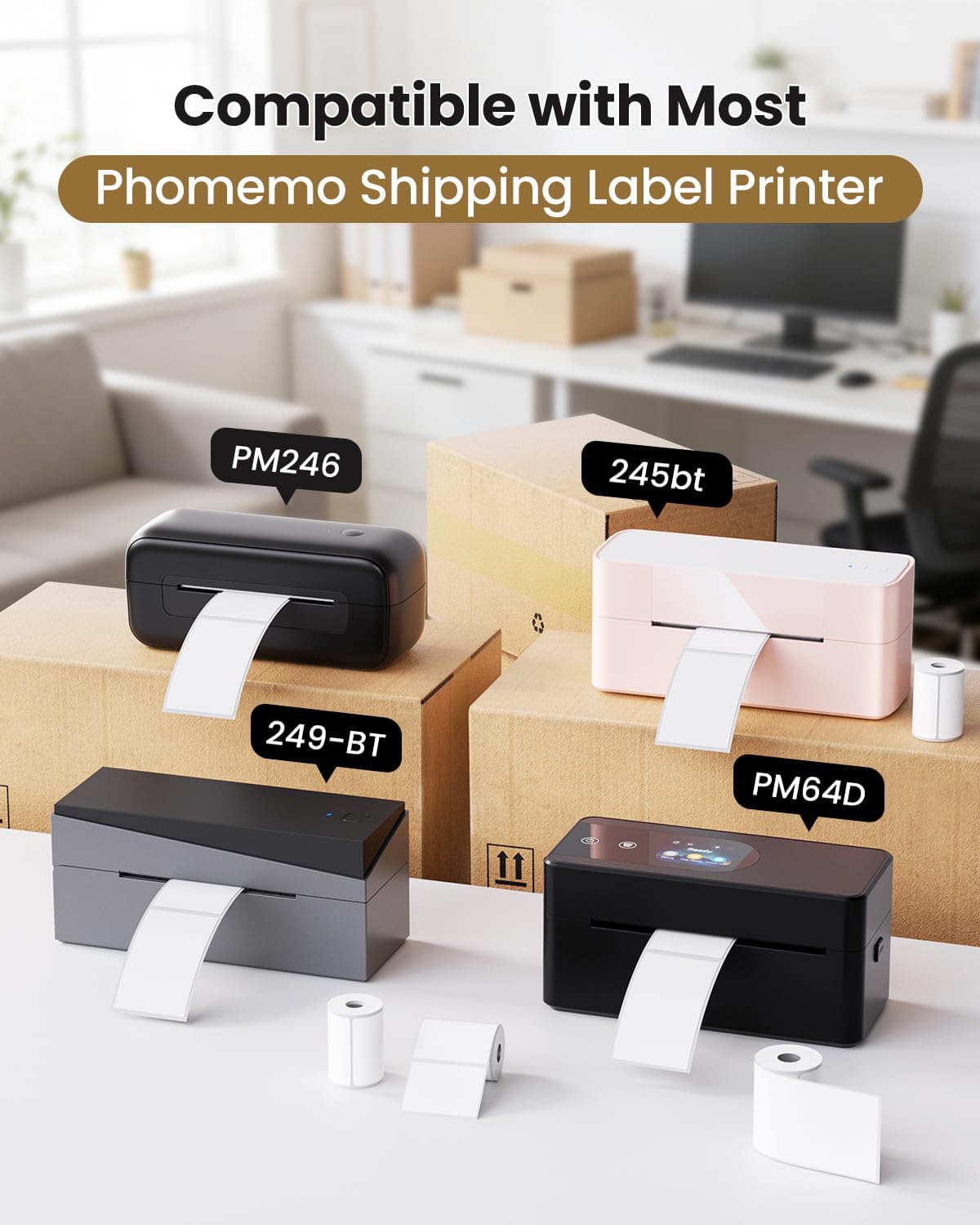Detalle 2 de Phomemo m110 Printer Labels 50x80 mm – Self-Adhesive Direct Thermal Labels (100 per roll) for M110/M120/M220/M200