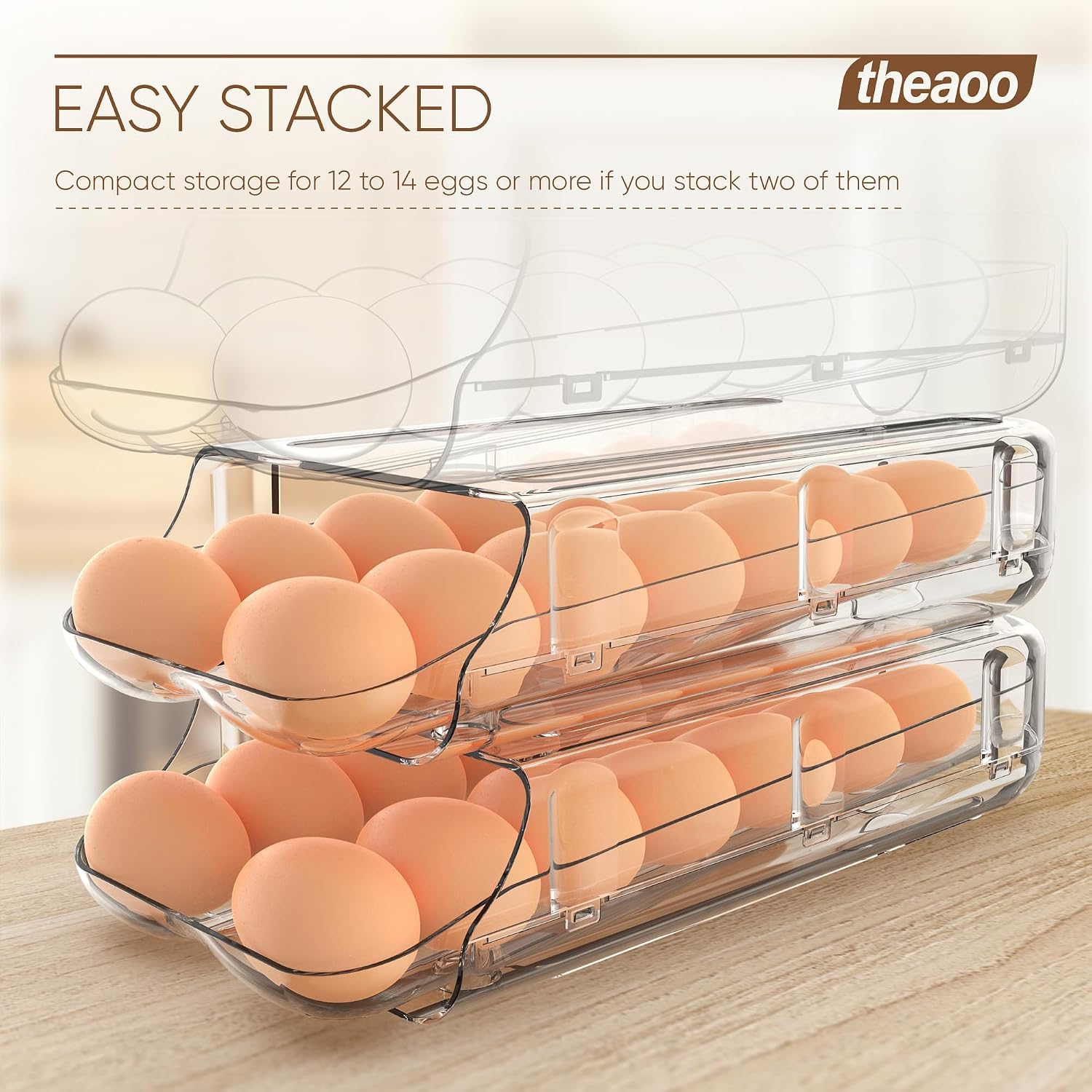 Thumbnail 4 de theaoo Egg Holder for Fridge — 1 Pack