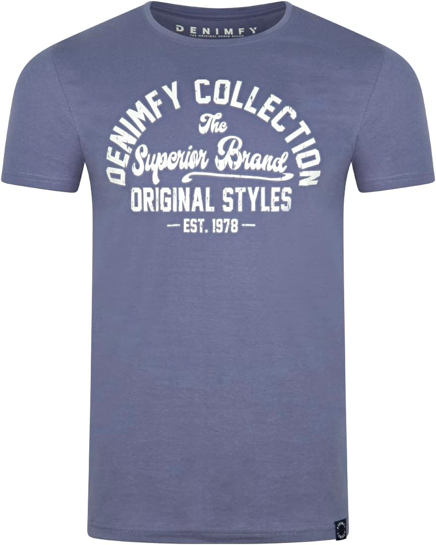 Thumbnail 4 de DENIMFY Herren Tshirt Regular Fit 4er-Set aus Baumwolle – Rundhals, Kurzarm, Farbmix