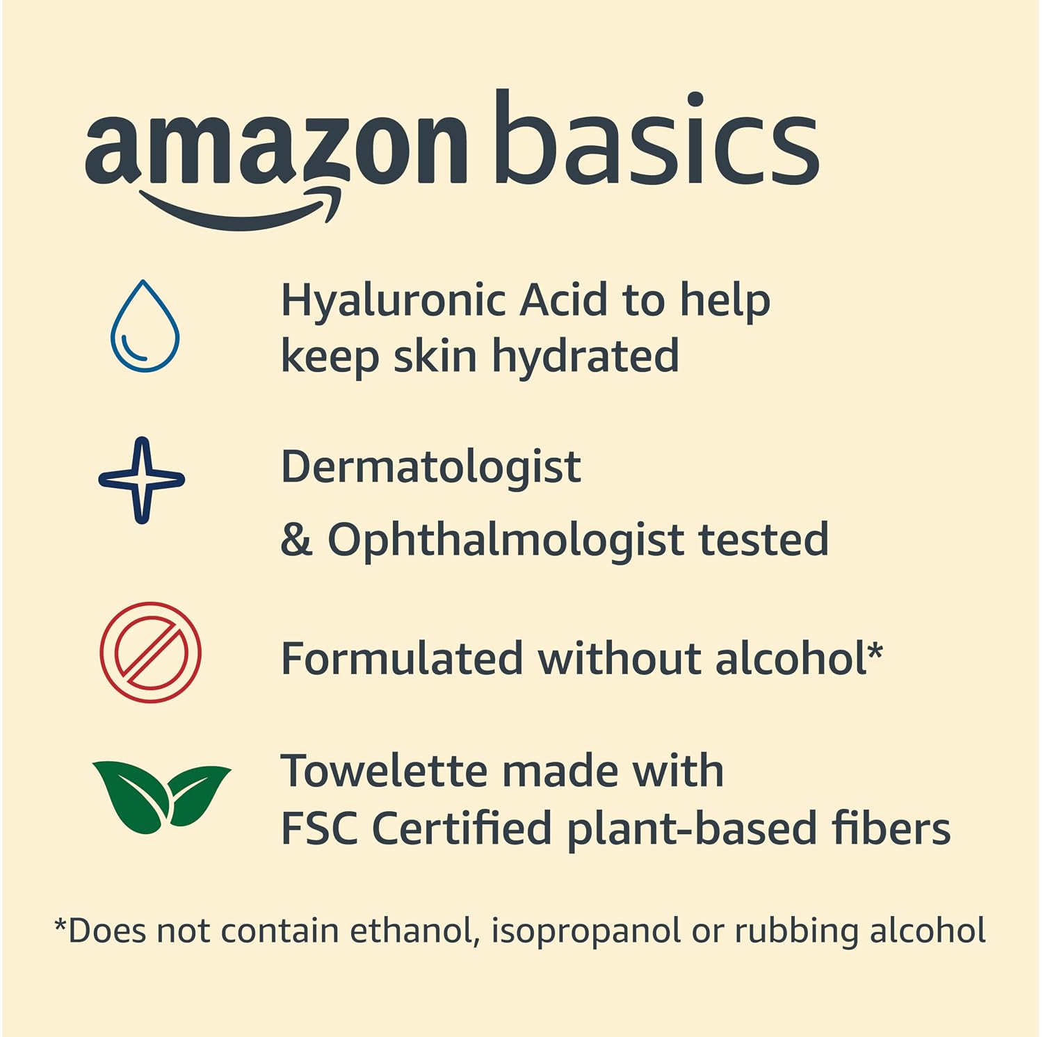 Thumbnail 2 de Amazon Basics Makeup Remover Wipes: Gentle Hydrating Cleansing with Hyaluronic Acid, 6-Pack (25-count each)