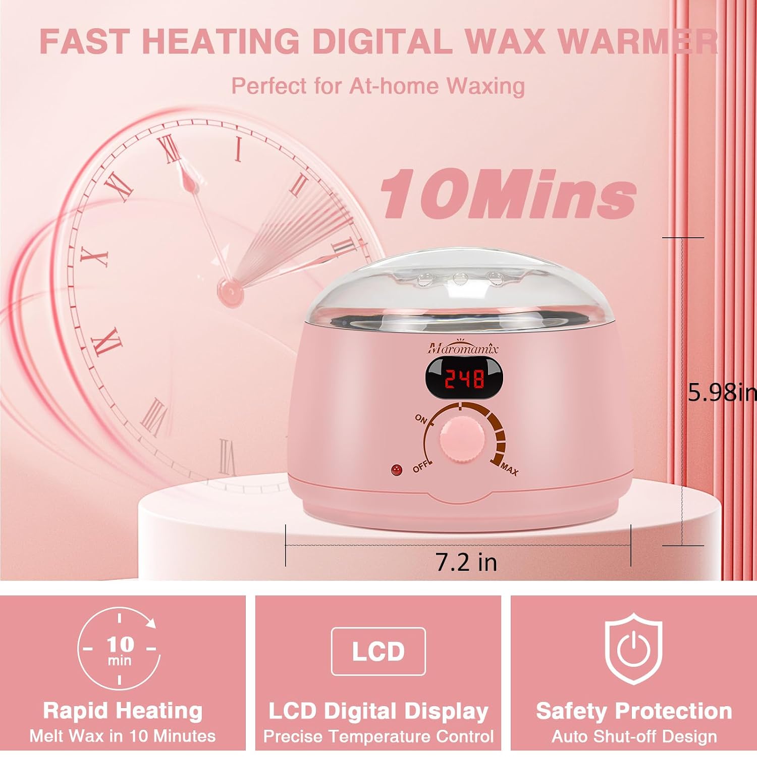 Thumbnail 2 de Waxing Kit - Digital Wax Warmer with Hard Wax Beads & Silicone Pot for Home Hair Removal