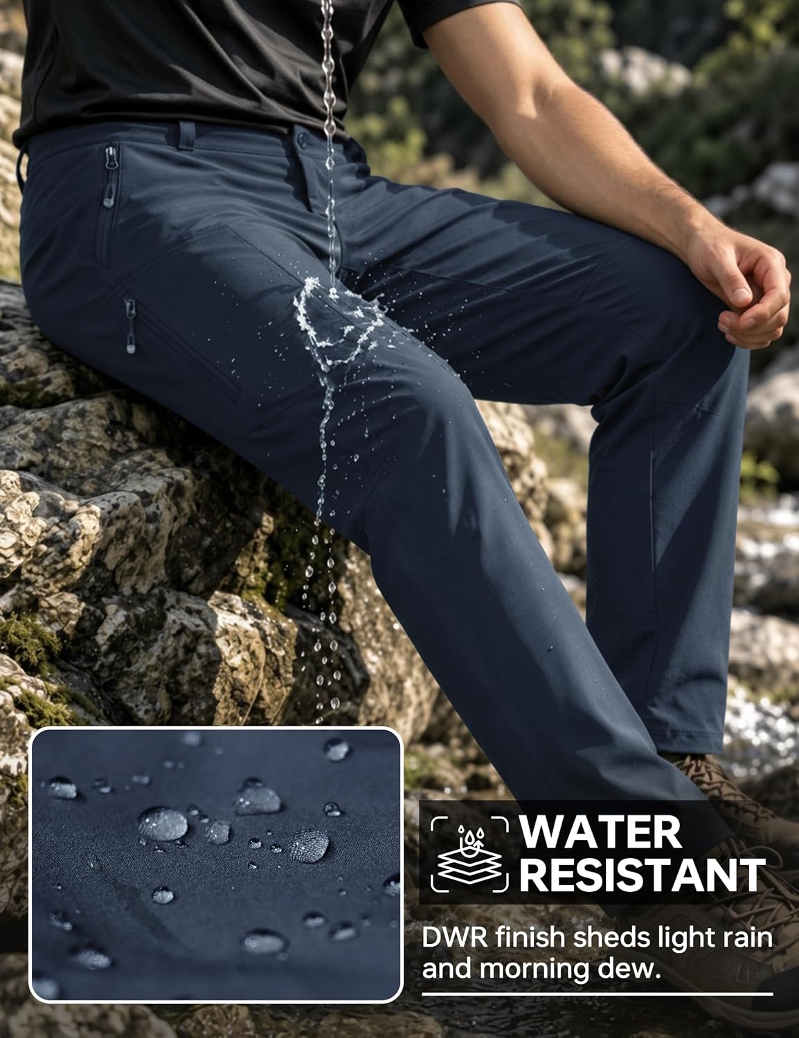 Thumbnail 2 de Arunlluta Men's Hiking Pants, 4-Way Stretch, UPF 50+, 6 Zipper Pockets