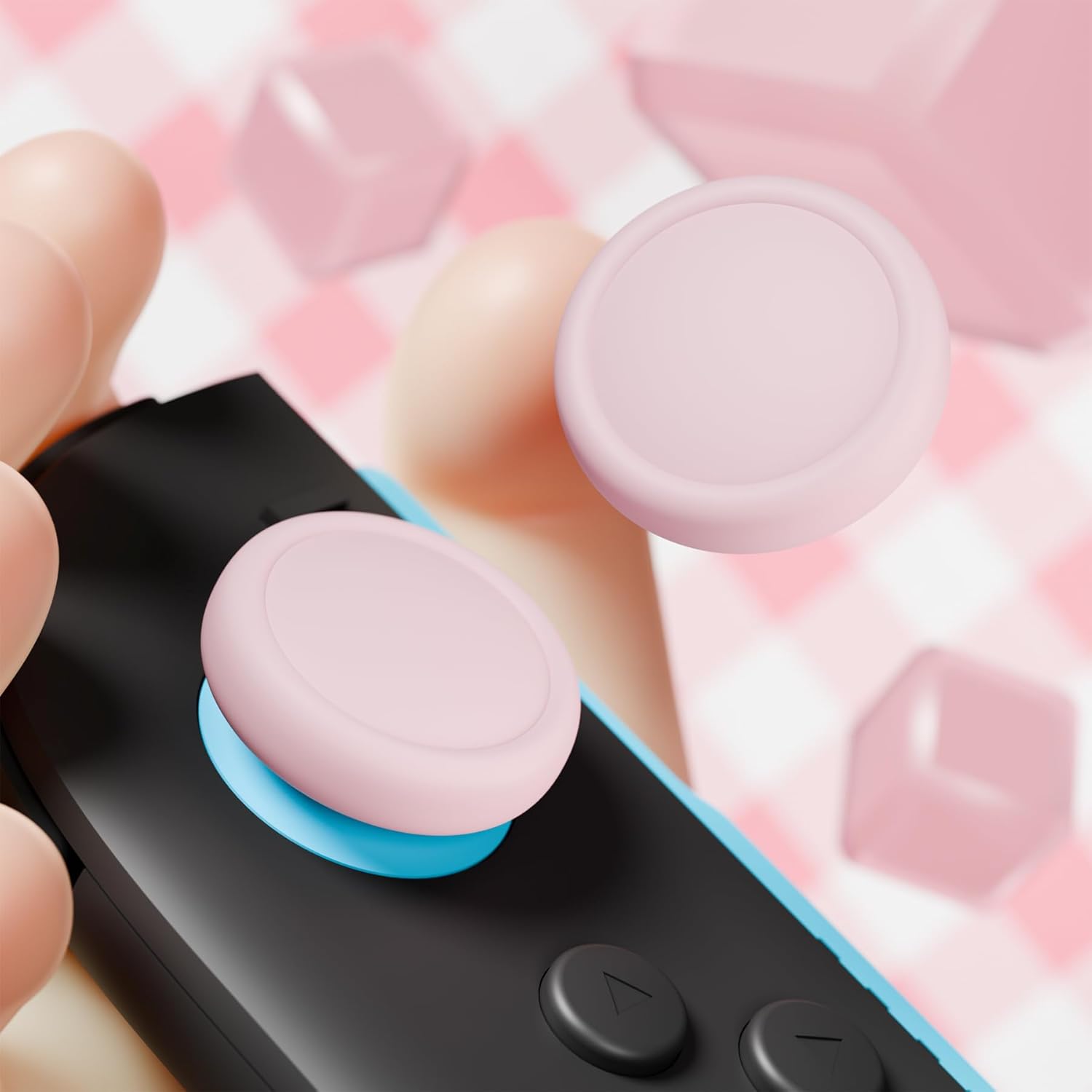 Thumbnail 4 de PlayVital Thumb Grips for Nintendo Switch 2 (4-Pack) Silicone Joycon 2 Caps – Pink