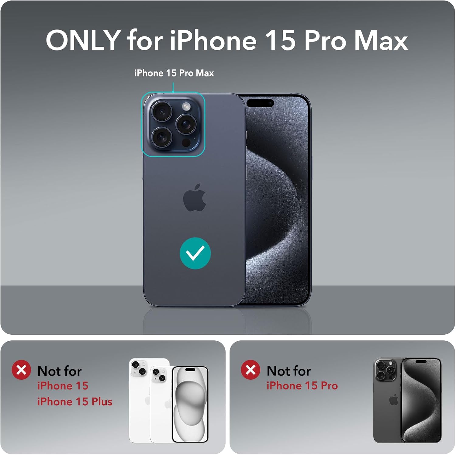 Detalle 2 de ESR Coque transparente iPhone 15 Pro Max 1,6 mm