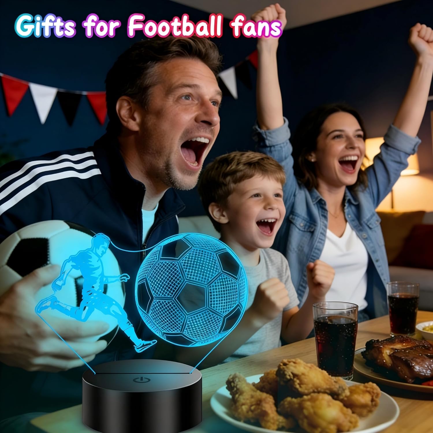 Detalle de Polemera 3D football night light