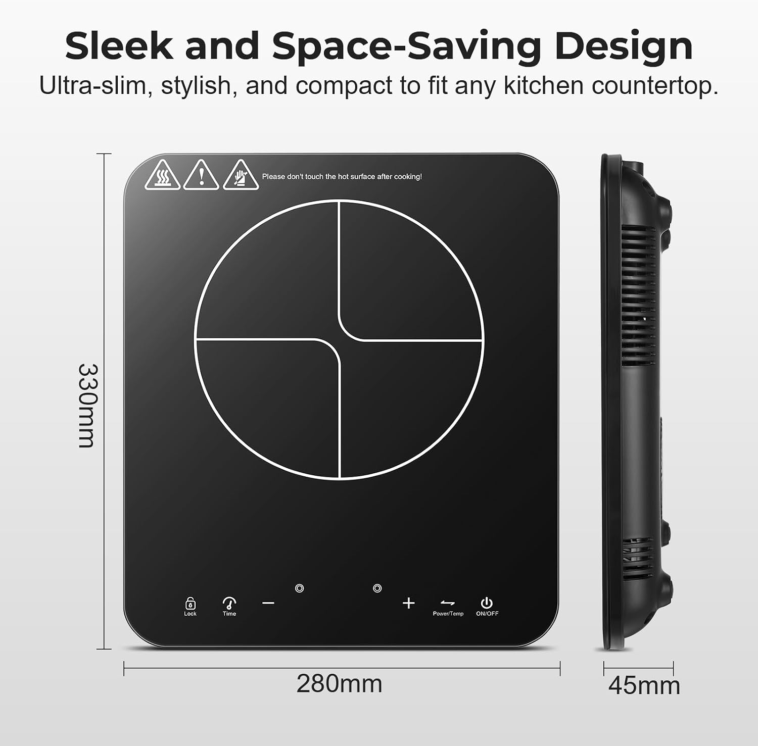 Thumbnail 2 de KICHPOWER Single Induction Hob 2000W: Portable, Safe, and Practical for Everyday Cooking