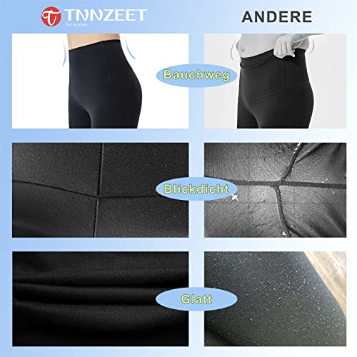 Detalle de TNNZEET Radlerhose Damen Hochtaillierte Kurze Sporthose – Sommer Shorts