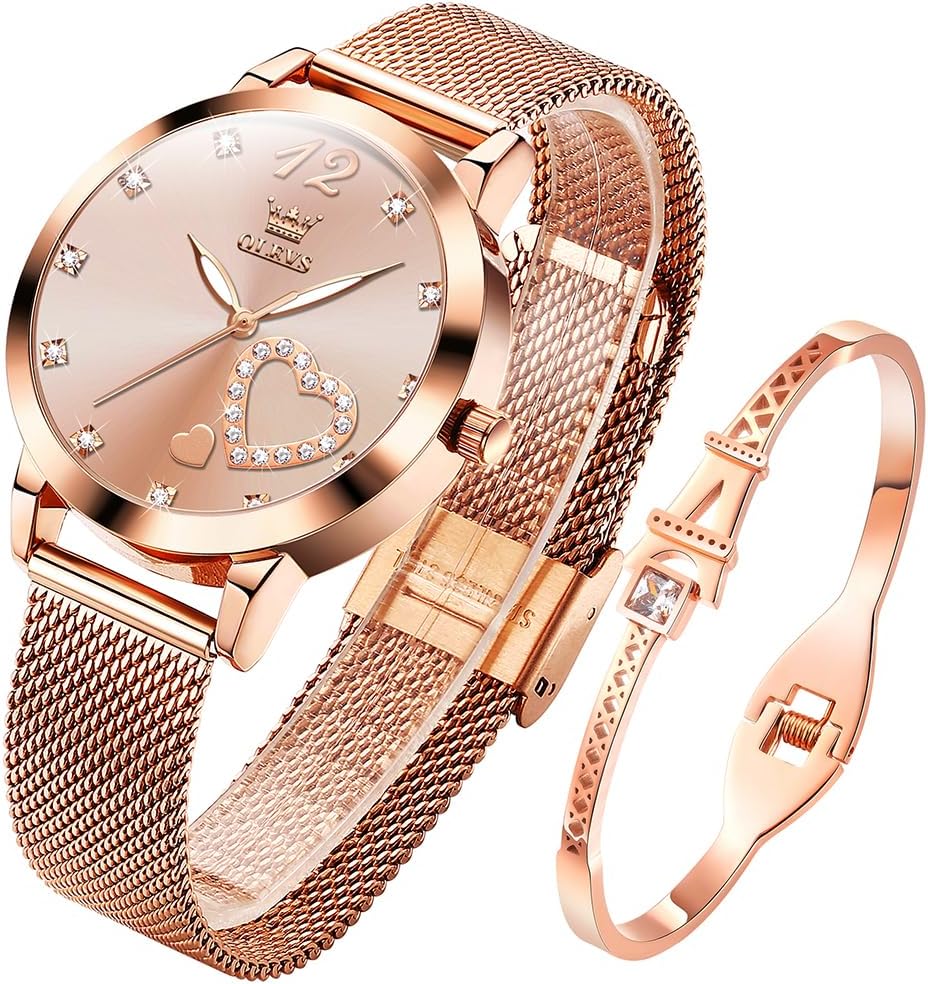 Detalle de OLEVS Damenuhr Roségold 30 m
