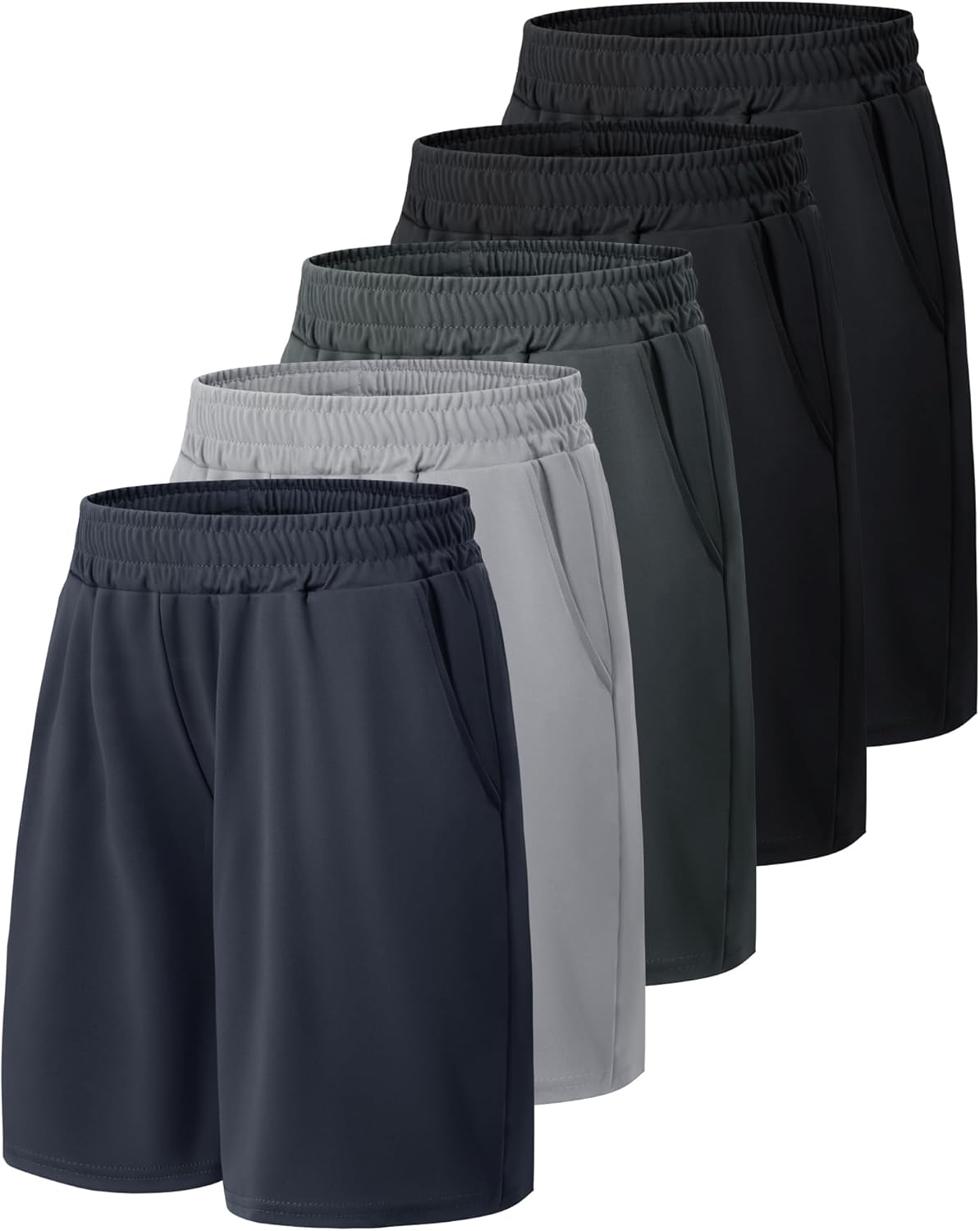 Detalle de BOOJO 5 Pack Athletic Basketball Boys Shorts 5-Pack