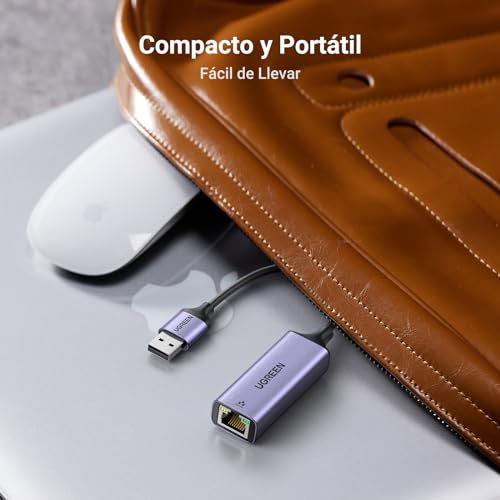 Detalle de UGREEN Adaptador de Red USB 3.0 a Ethernet Gigabit 1000Mbps RJ45 LAN
