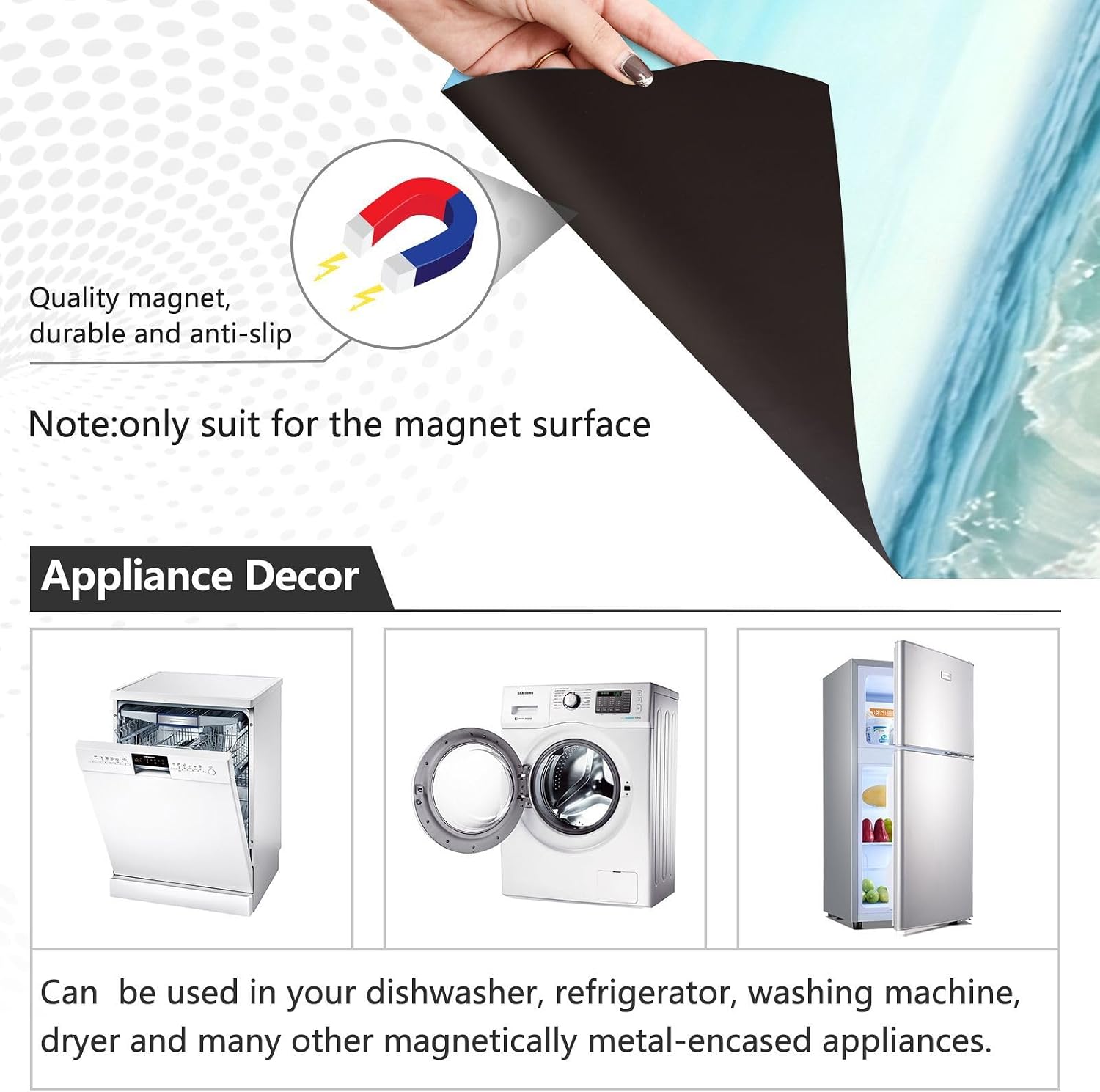 Detalle de Magnetic Dishwasher Cover, 23 x 26 Inches