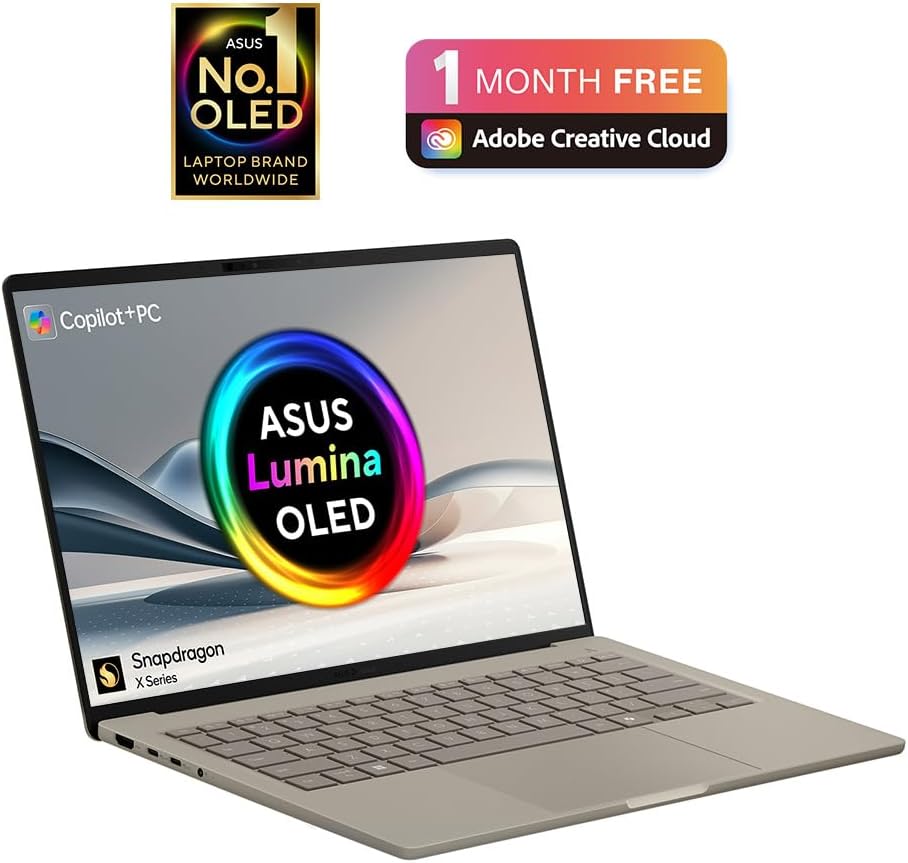 Thumbnail 3 de ASUS Zenbook A14 OLED UX3407QA CoPilot+ Laptop with 14.0" WUXGA OLED, Snapdragon X1