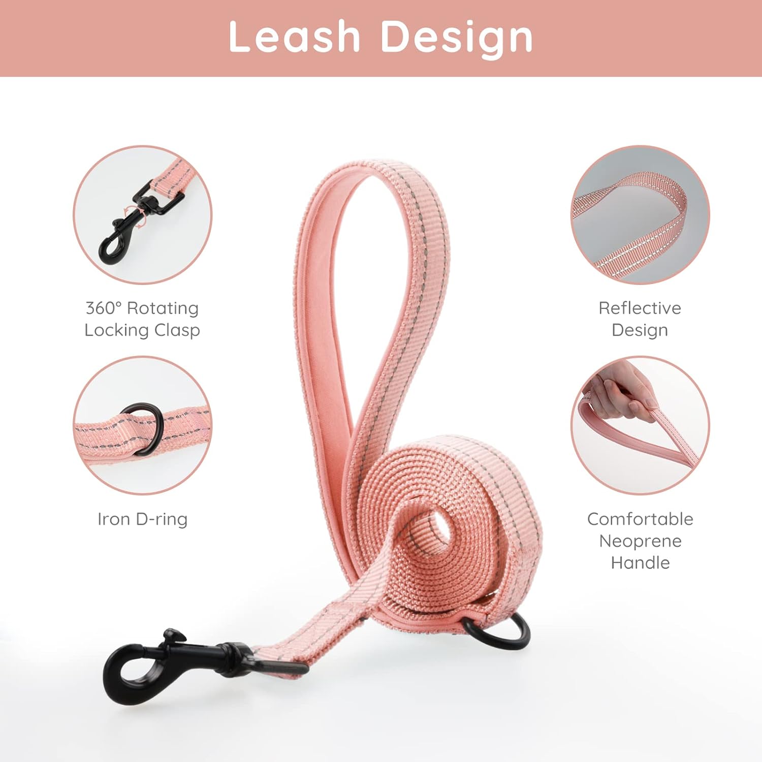 Thumbnail 3 de BELLA & PAL Hundegeschirr XS (rosa) – Step-in Air-Mesh mit reflektierenden Streifen