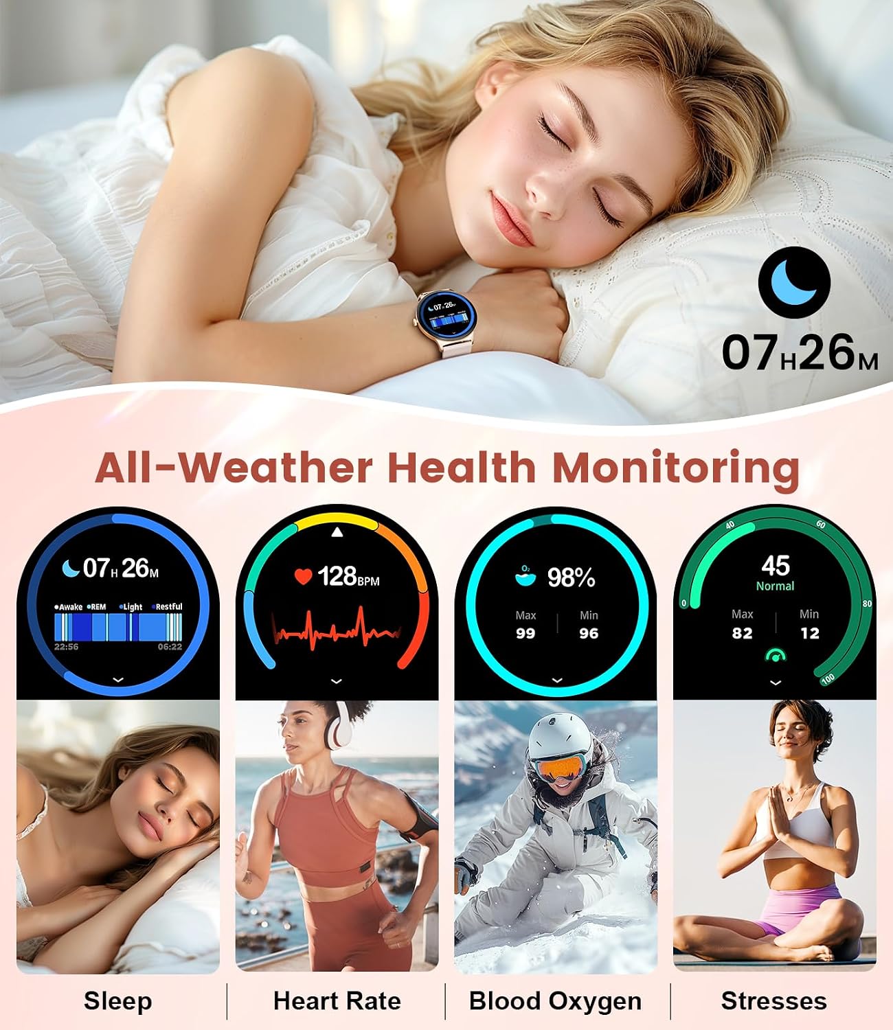 Detalle de LIGE Smart Watch for Women with Bluetooth Call and 1.43" AMOLED Screen