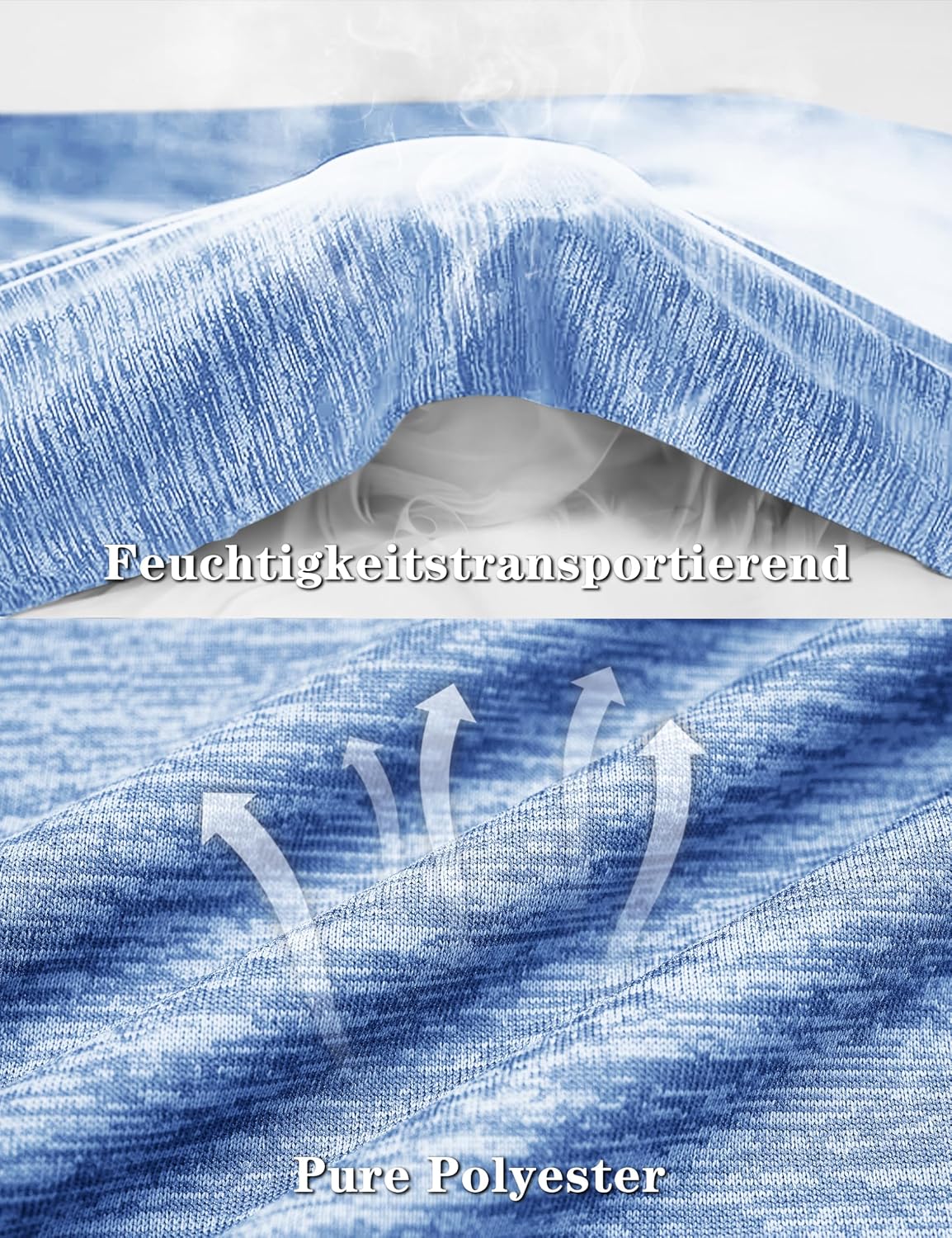 Thumbnail 6 de KEFITEVD T-shirt de course et randonnée pour femme en polyester à manches avec détails réfléchissants