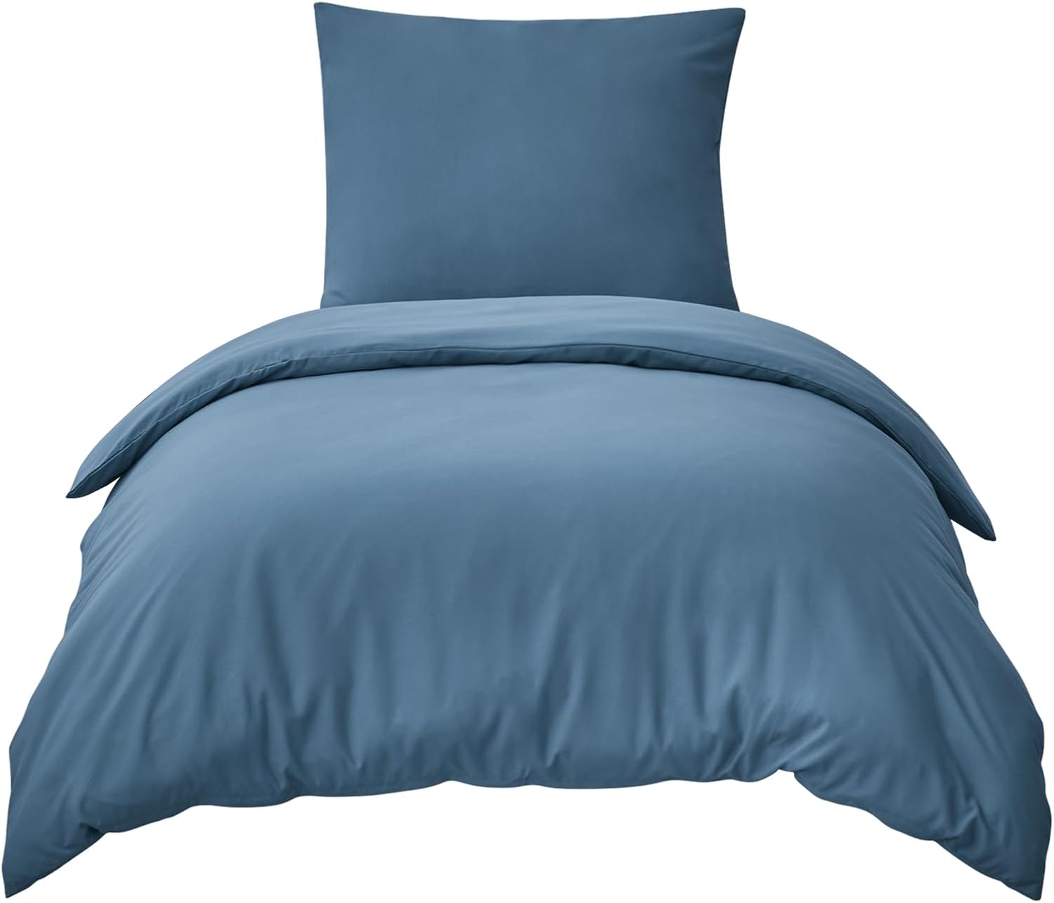 Thumbnail 6 de RUIKASI Housse de couette microfibre 140x200 cm bleu poussiéreux avec fermeture éclair (parure 1 personne)