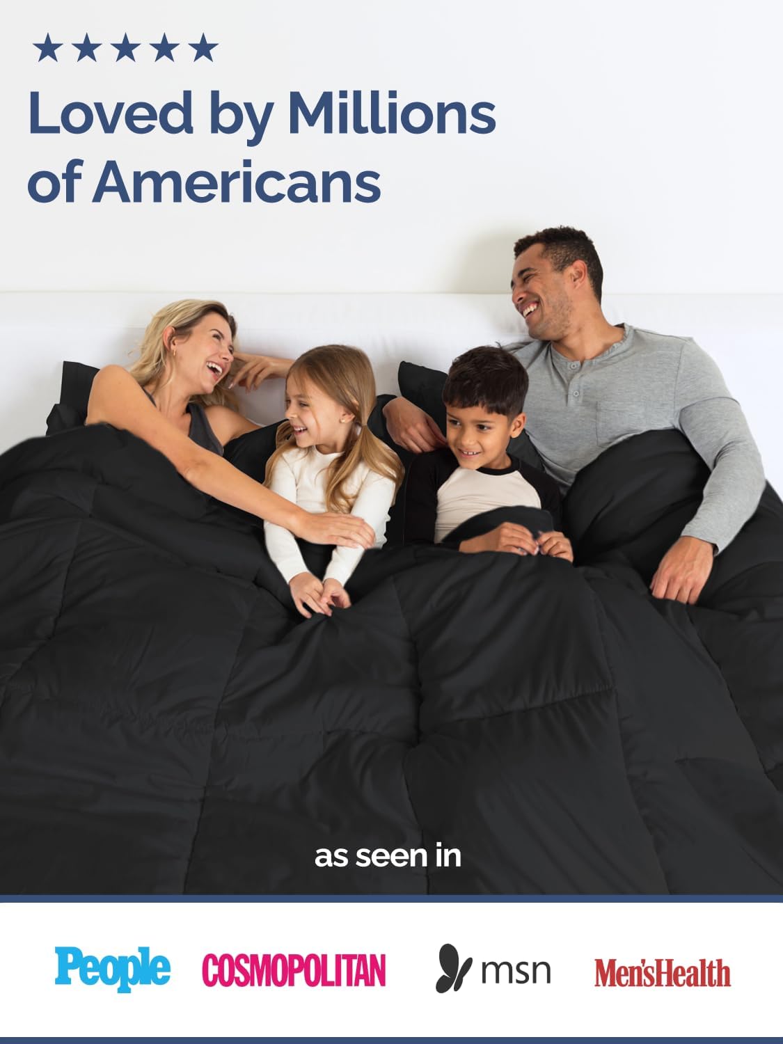 Thumbnail 5 de Full Size Black Alternative Down Comforter: All-Season Comfort for the Whole Family