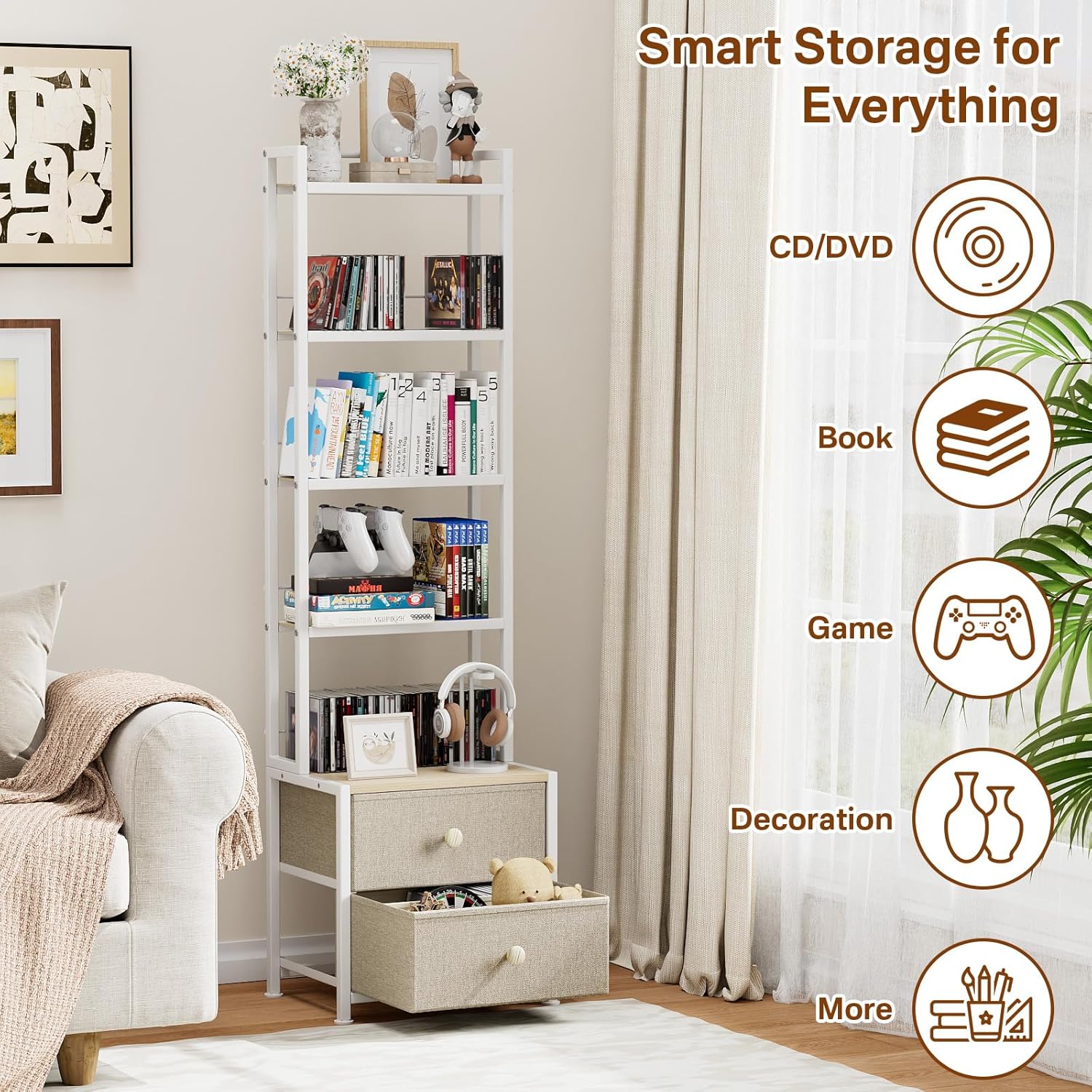 Thumbnail 3 de Epouseter CD Storage Rack 56.5 in 🗄