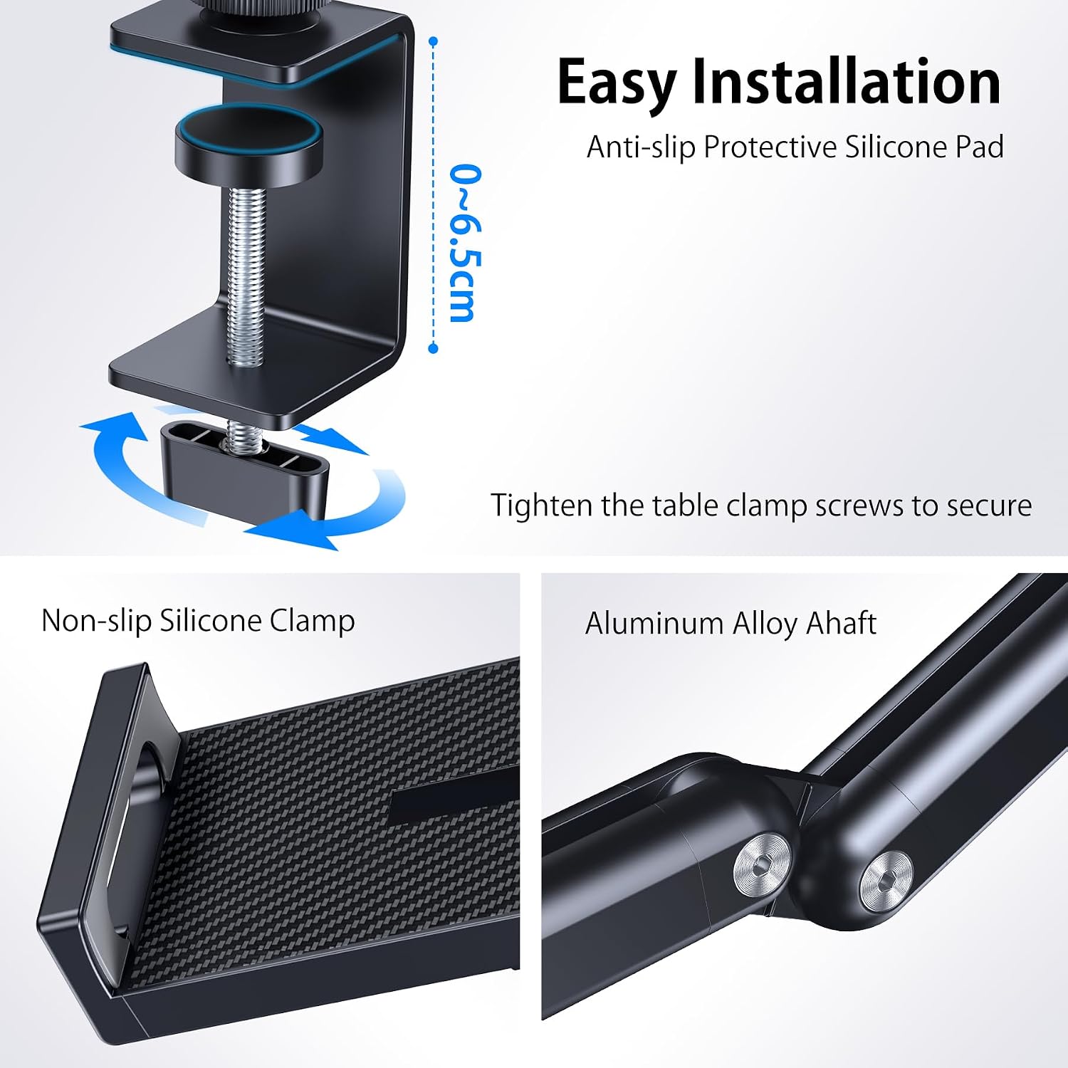 Thumbnail 2 de CreaDream aluminium tablethouder met 360° draaibare arm voor 4,7 tot 13 inch