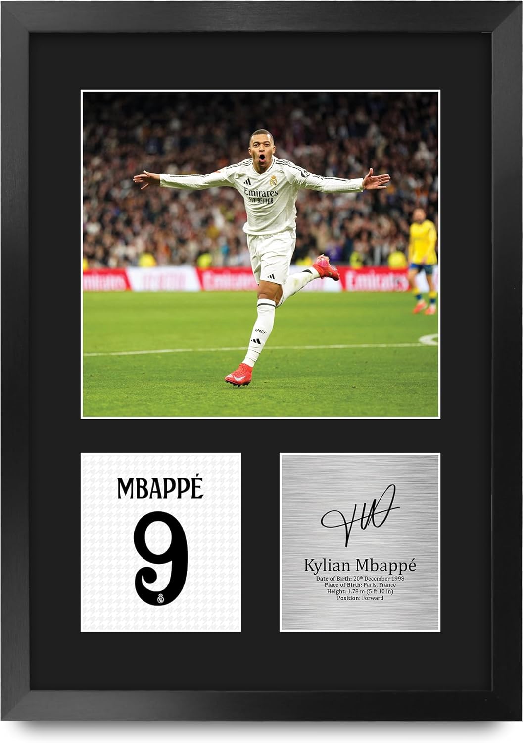 Thumbnail 3 de HWC Trading Kylian Mbappe Real Madrid Gifts Printed Signed Autograph Picture - A4 Portrait Framed