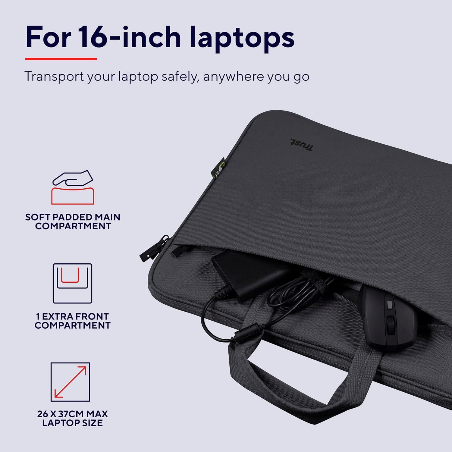 Thumbnail 5 de Trust Bologna Slim 16 Zoll Laptop-Tasche
