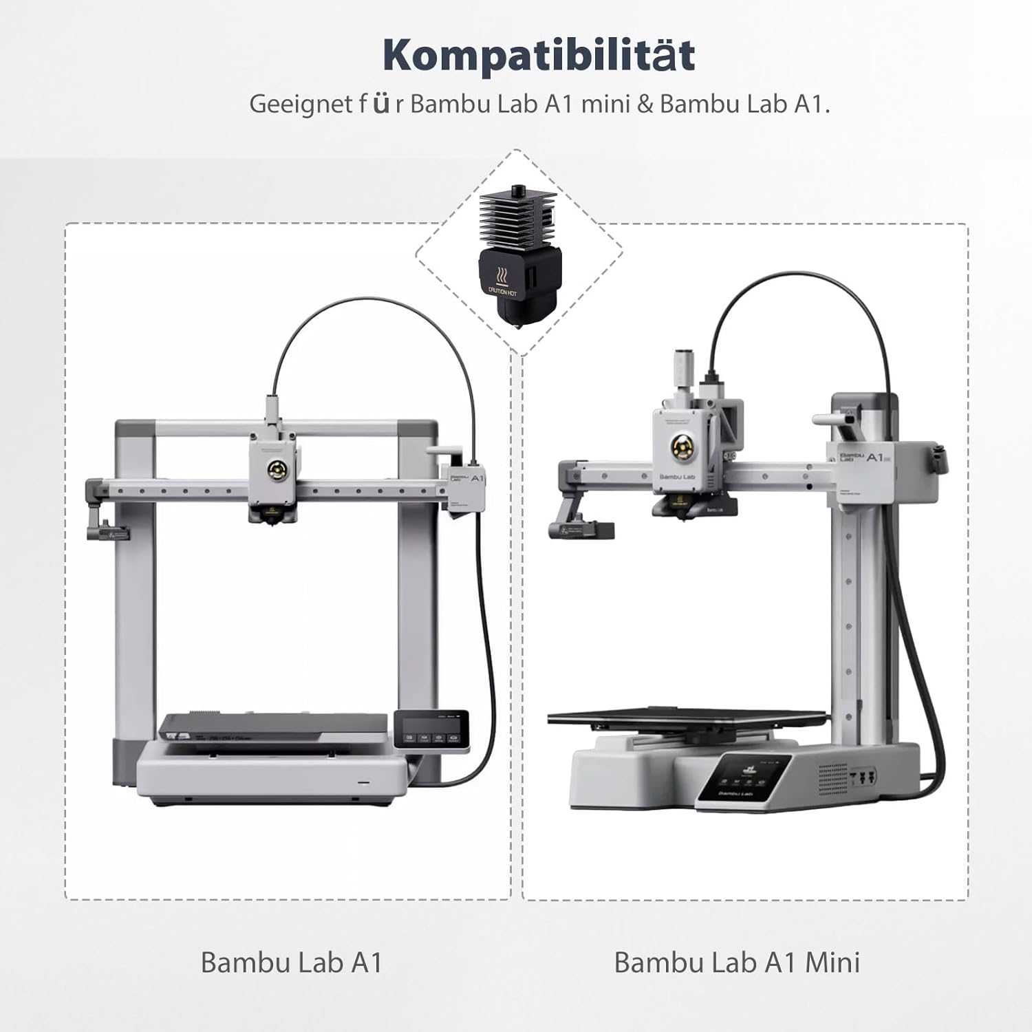 Thumbnail 6 de JIZZU A1 Mini Upgrade Hotend Kit – Keramik-Heizung mit 0,4/0,6 mm Düsen für Bambu Lab A1/A1 Mini