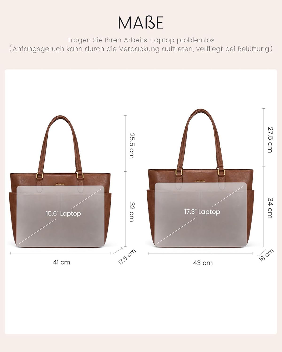 Thumbnail 4 de LOVEVOOK Borsa Donna Tote Grande Elegante con Porta PC — Lifestyle e Lavoro